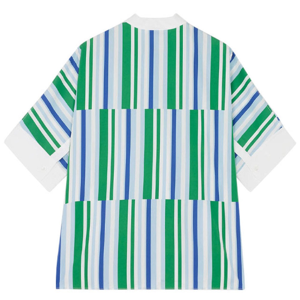 Boxy Shirt 'Blue Green Stripes' - 2