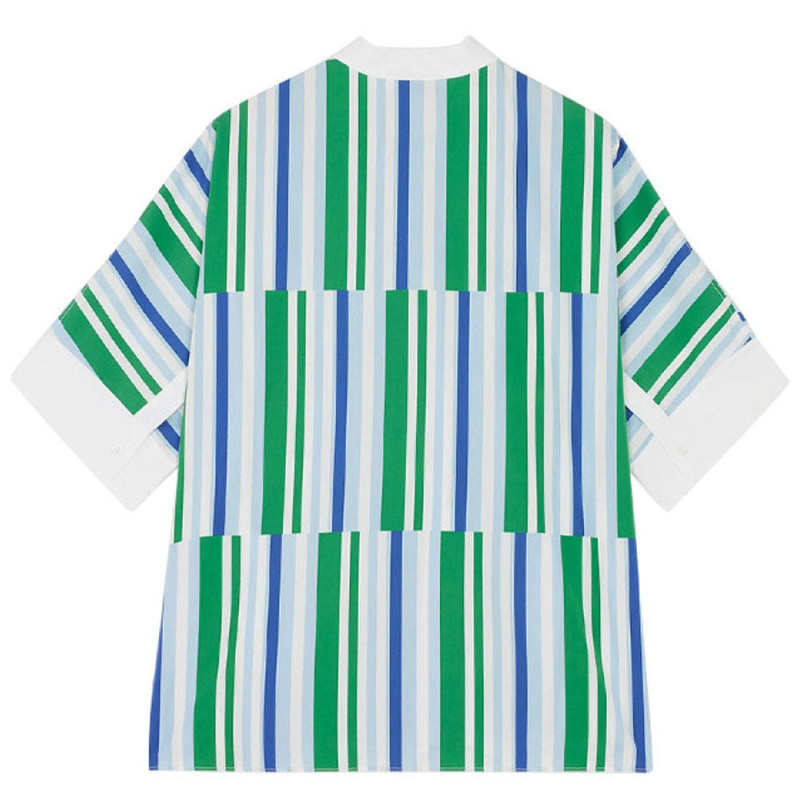 Maison Kitsuné Boxy Shirt 'Blue Green Stripes' outlook