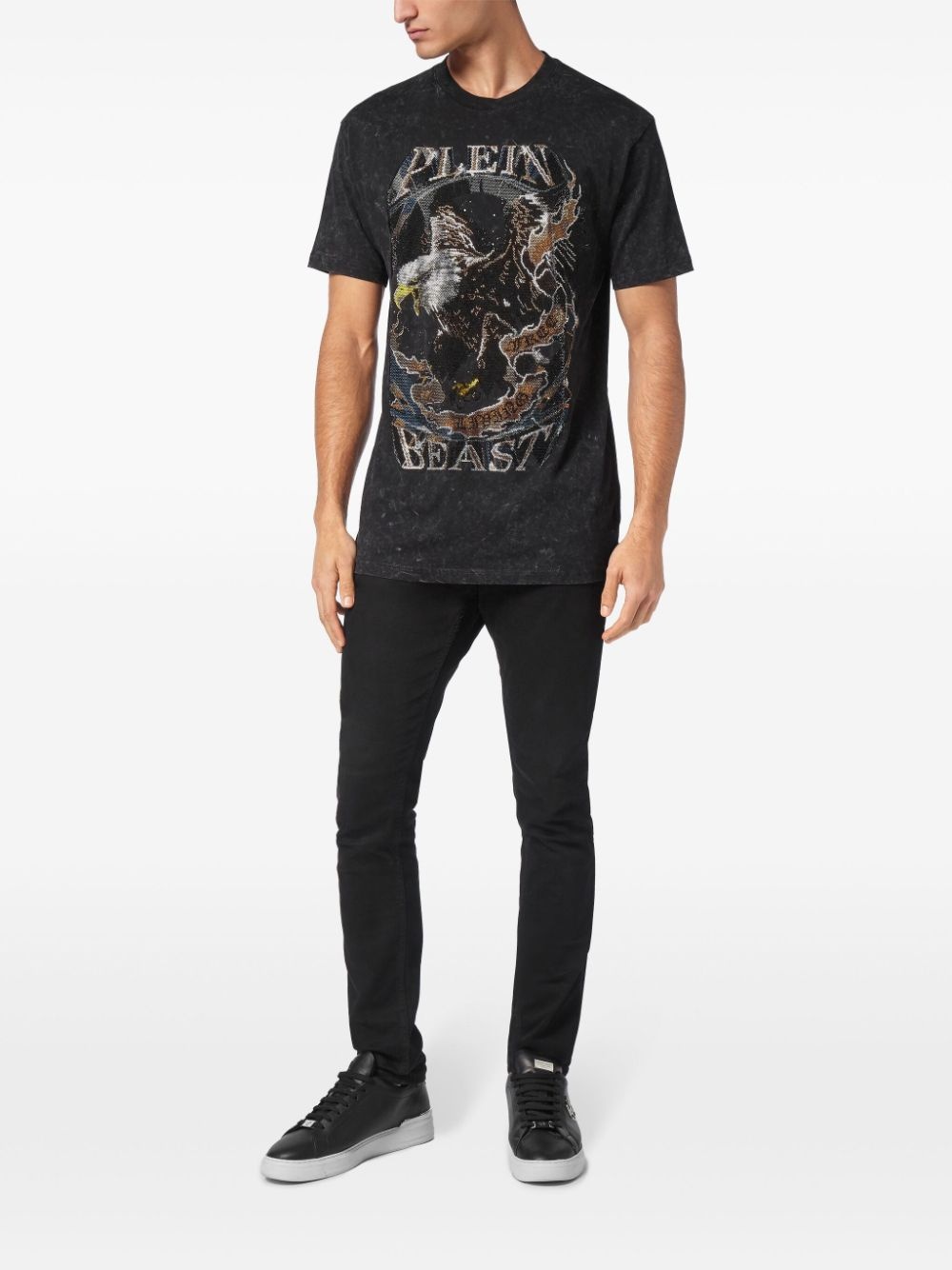 rhinestone-embellished cotton t-shirt - 2