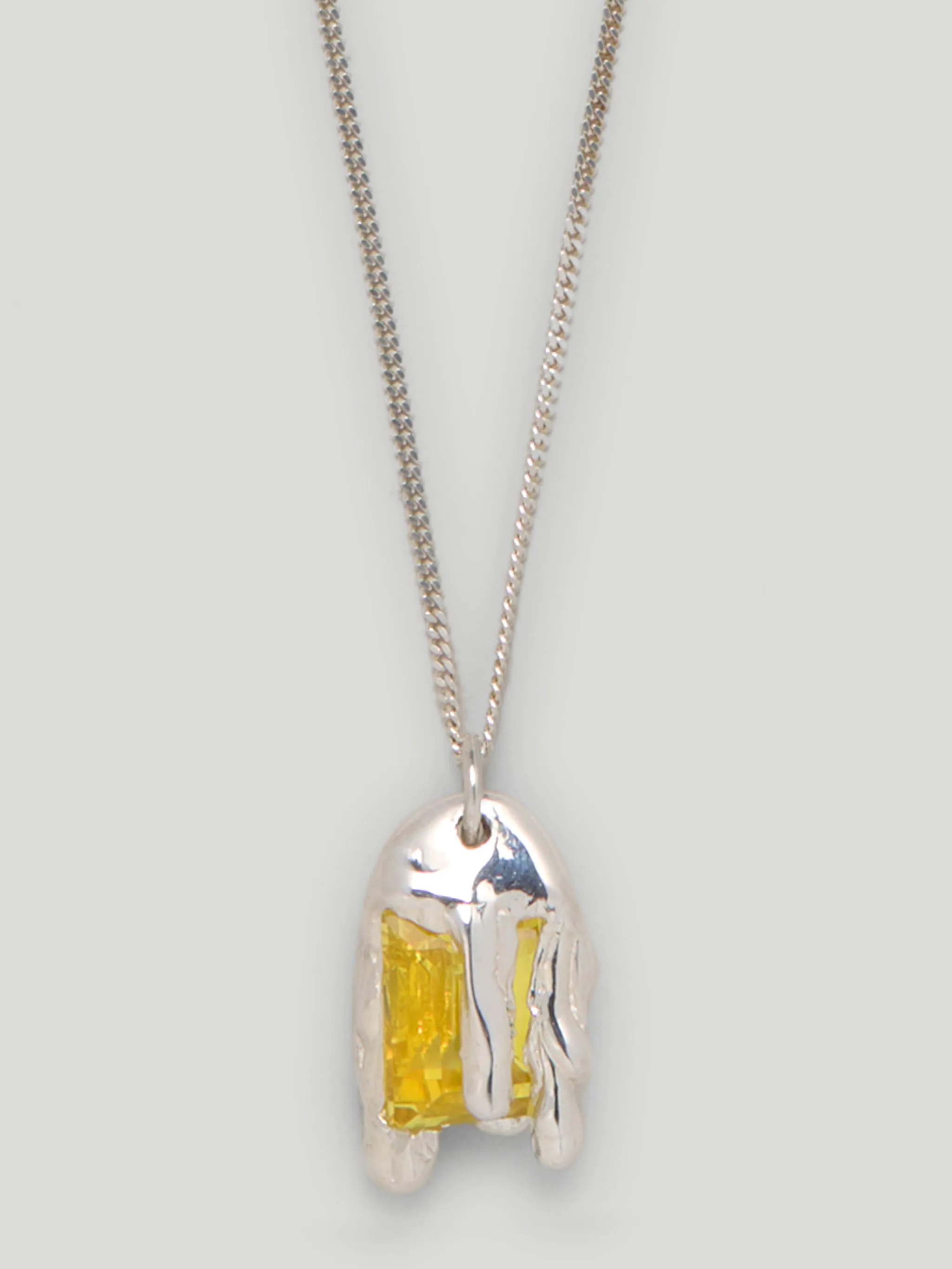 MELTING WAX YELLOW CHARM NECKLACE - 1