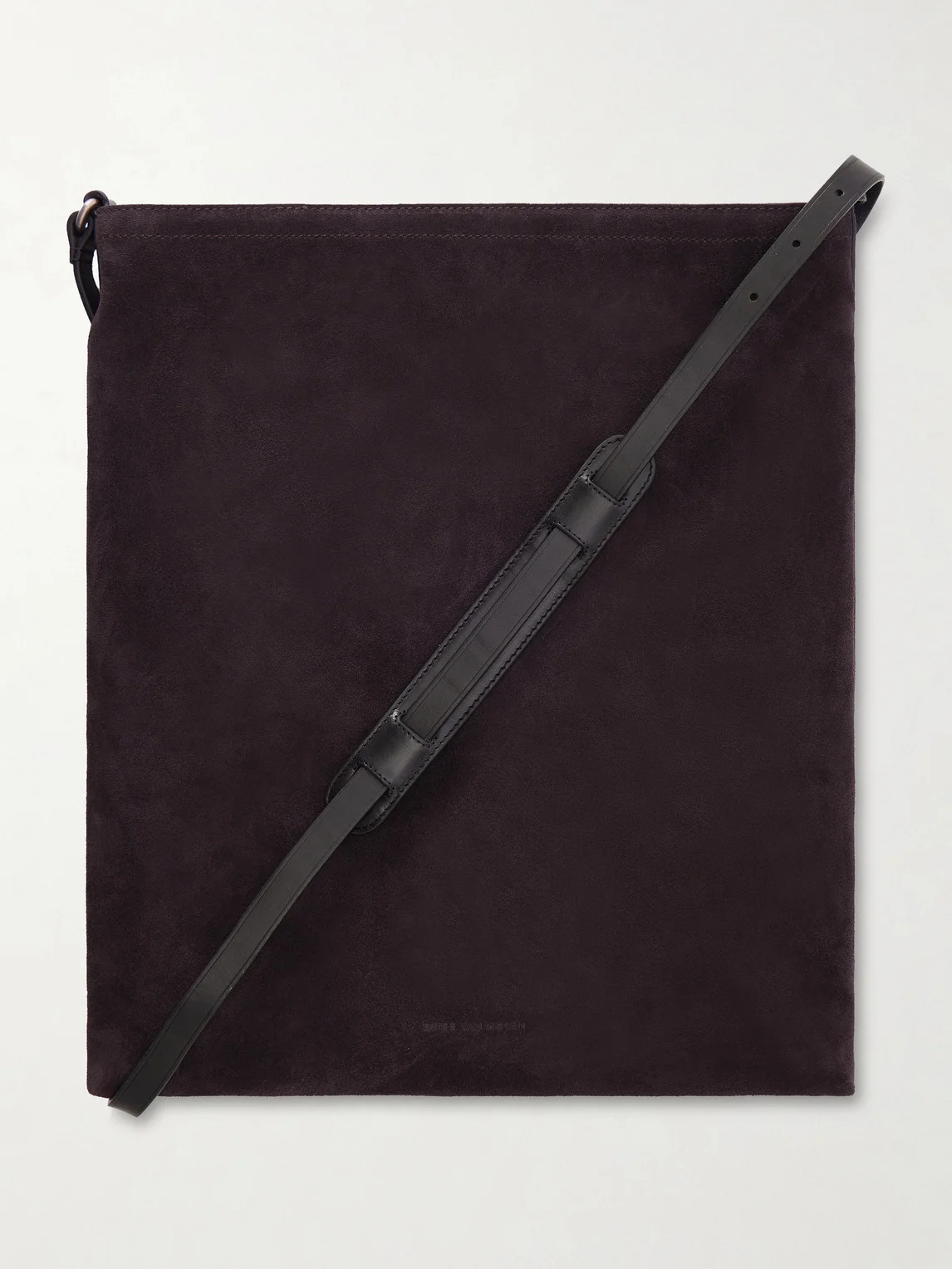 Leather-Trimmed Canvas Messenger Bag - 1