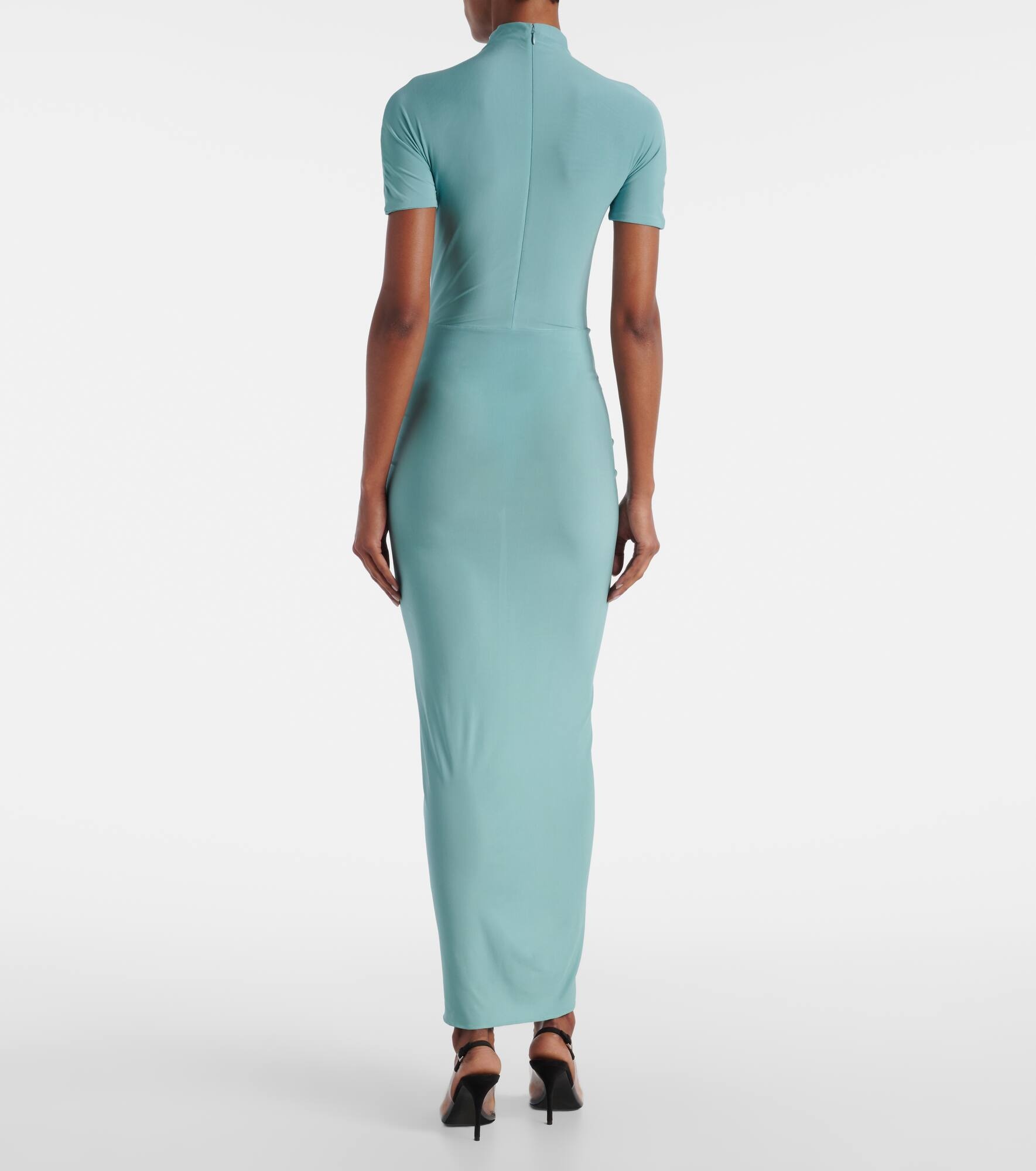 Draped ruched maxi dress - 3