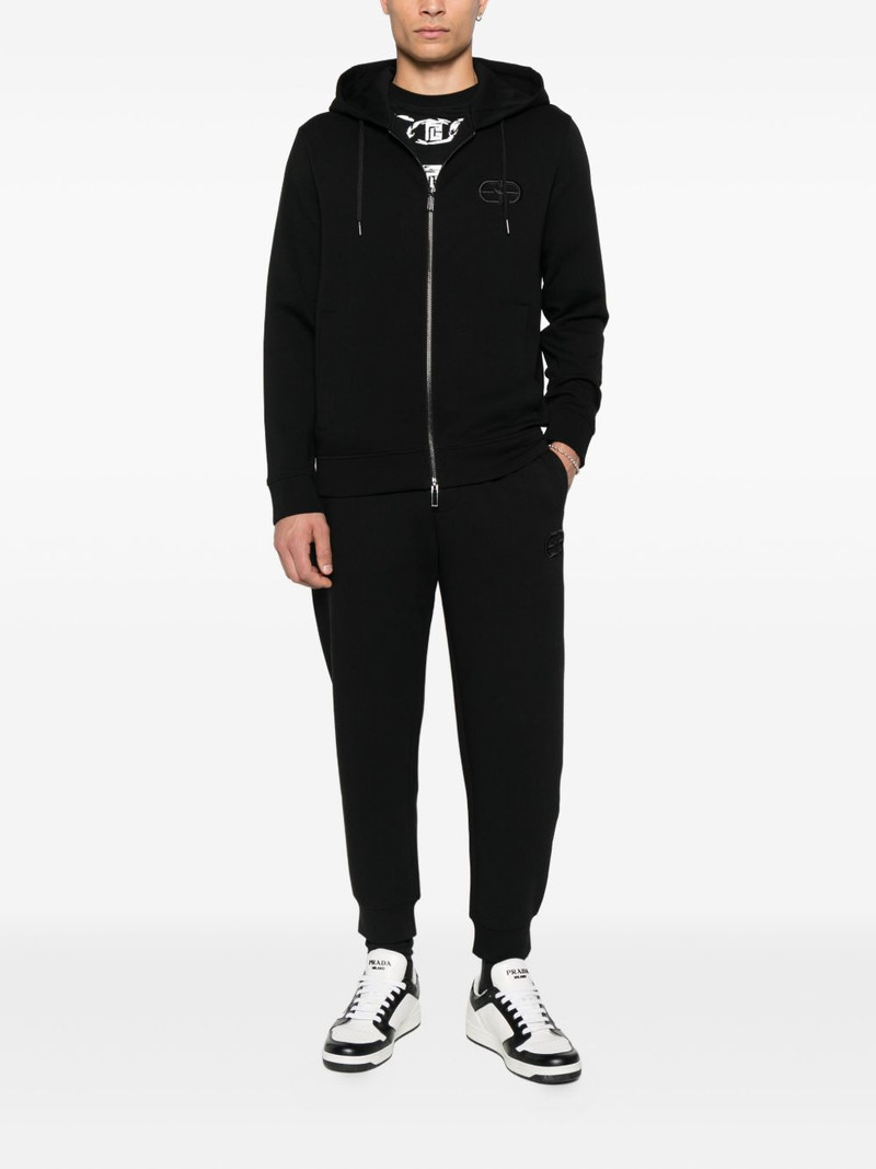 EMPORIO ARMANI logo-embroidered cuffed track pants outlook