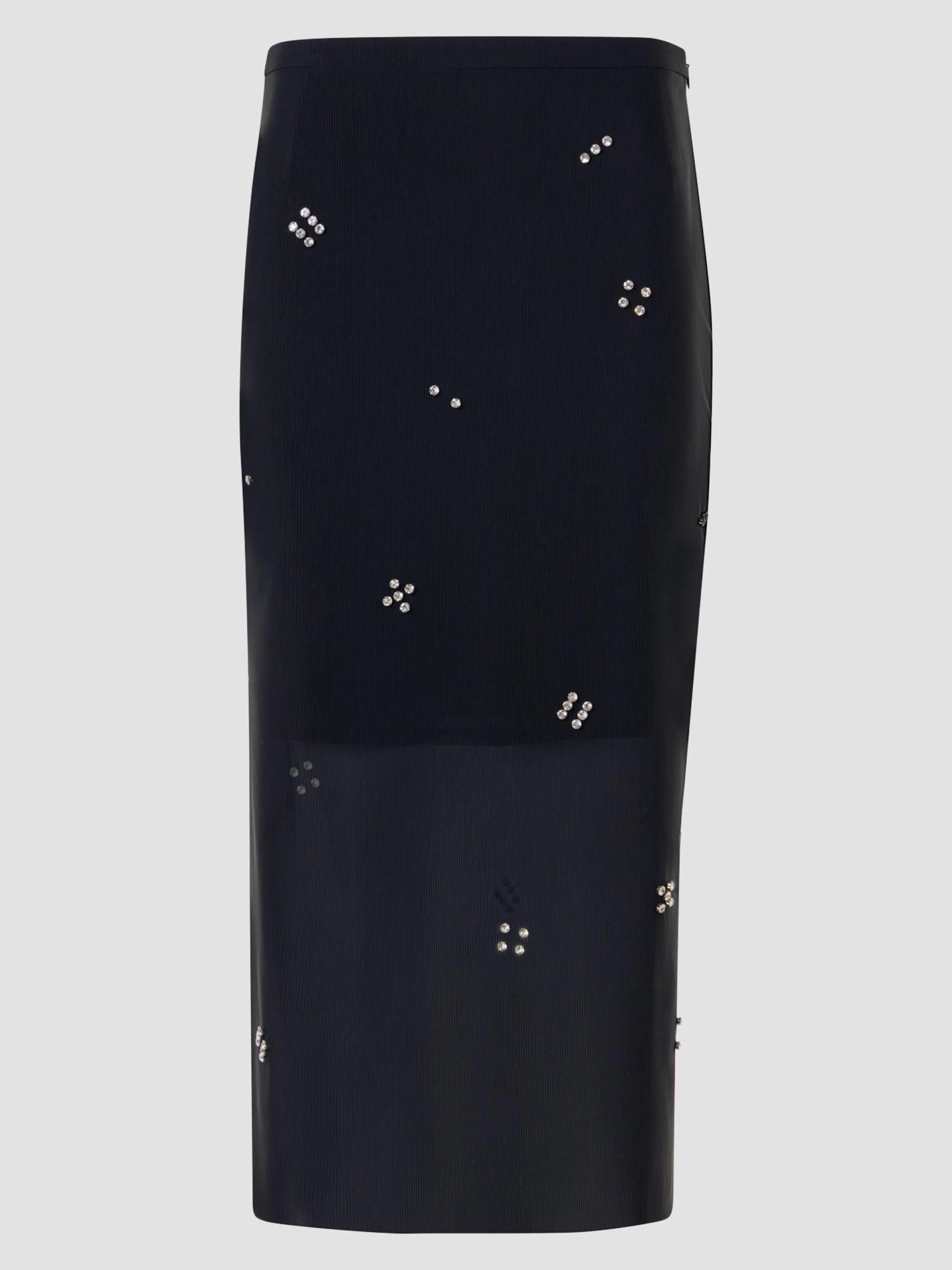 Women's Diamond Dice Dot Pencil Midi Skirt - Black - 1