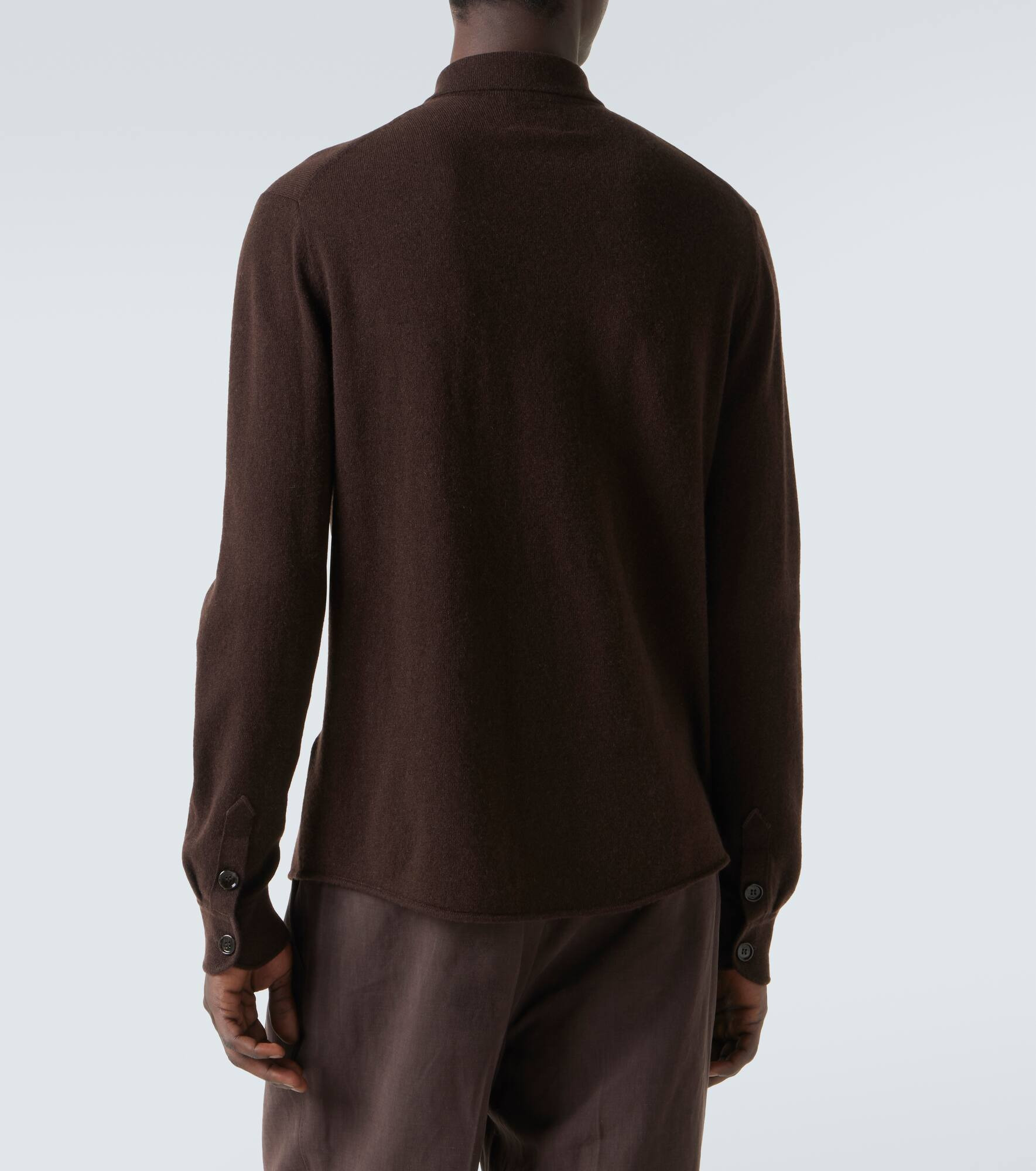 Wool and cashmere overshirt - 4