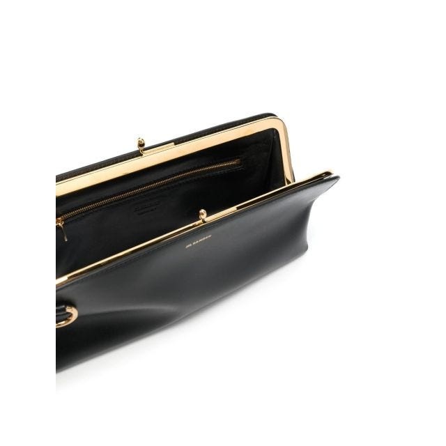 ◇Jil Sander◇ Medium Goji Shoulder Bag Black J07WD0010P4849 Jil Sander Goji Leather Medium Bag In Black | ModeSens