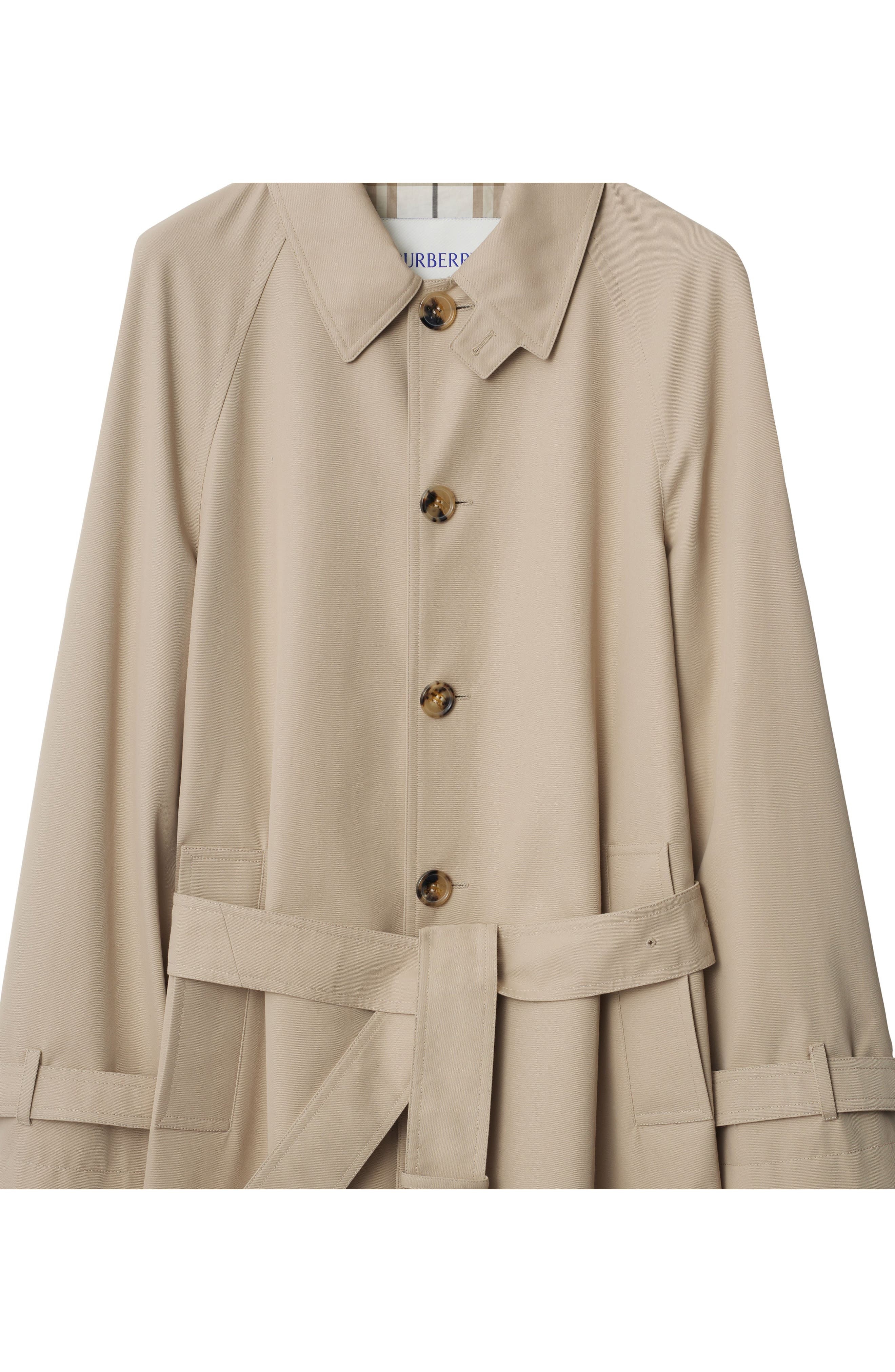 burberry Cotton Gabardine Long Car Coat in Fossil at Nordstrom - 6