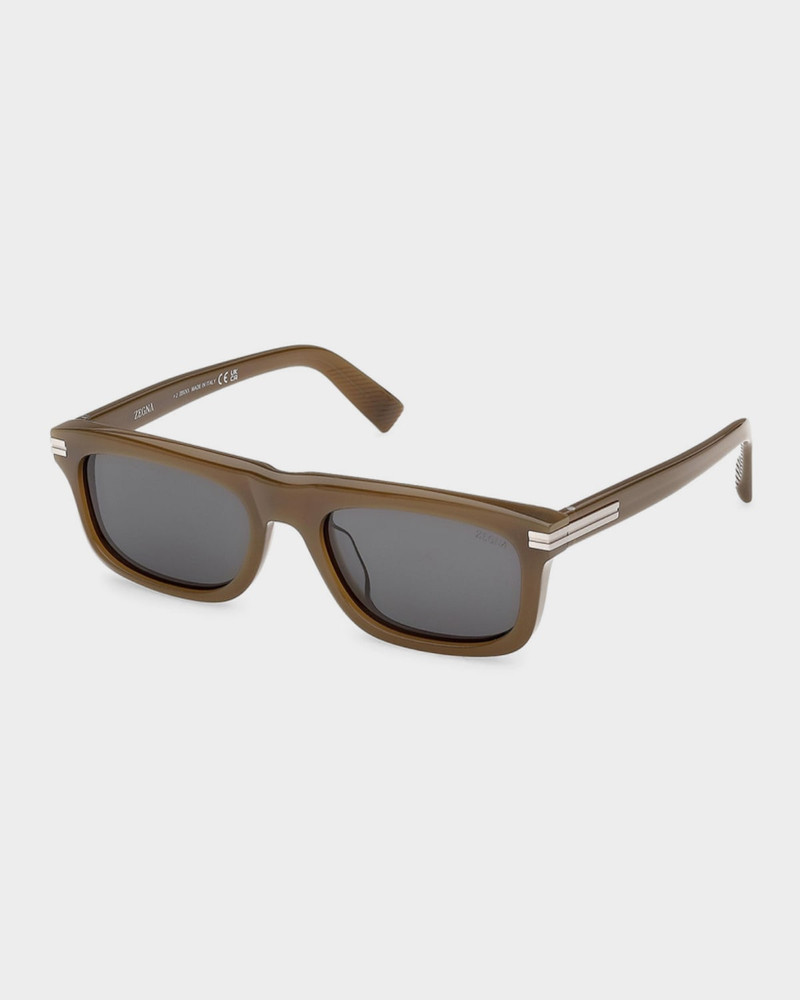ZEGNA Men's Acetate Rectangle Sunglasses outlook