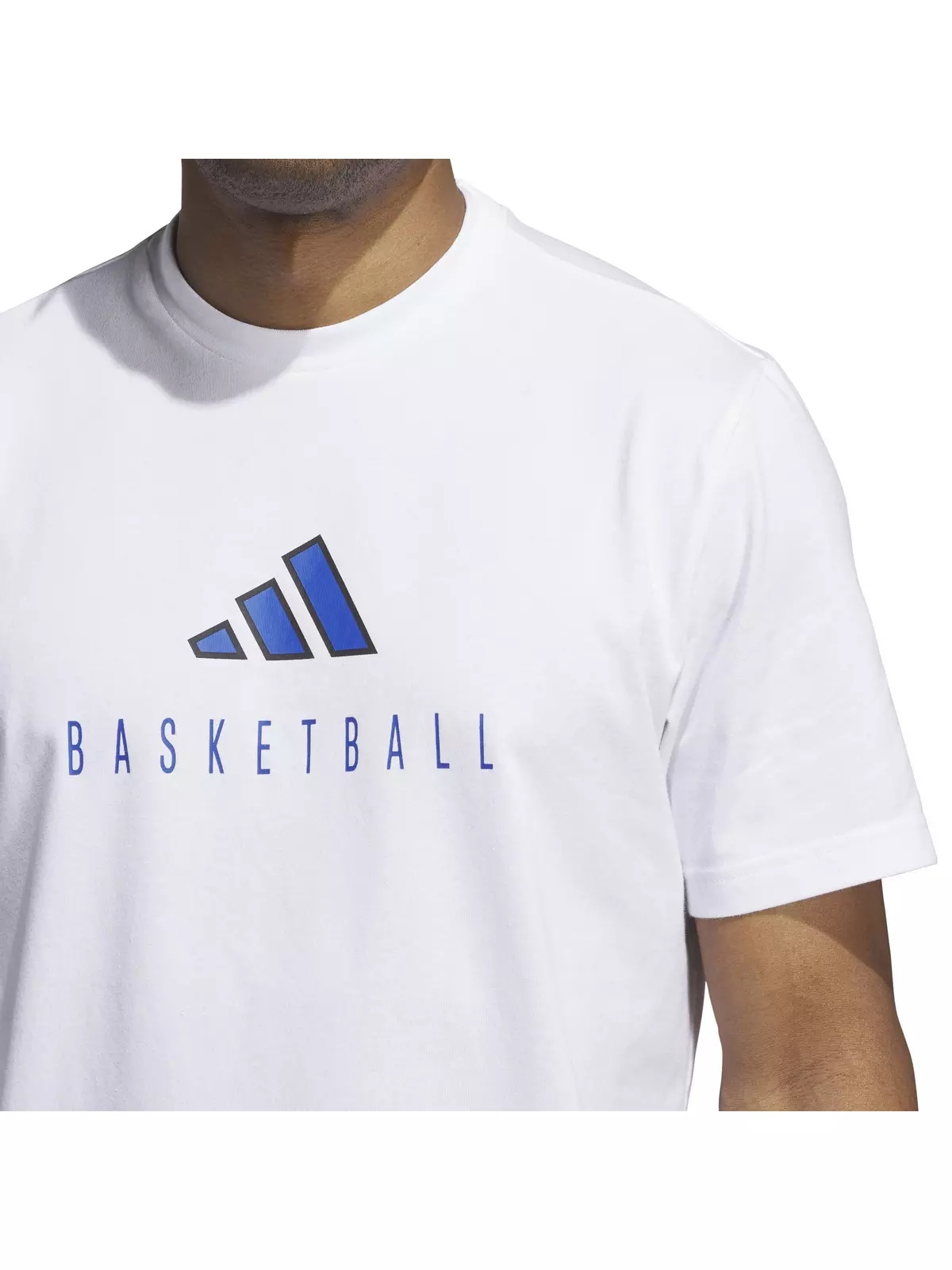 Men's Worldwide Hoops Logo Performance Graphic Basketball T-Shirt -White - 3