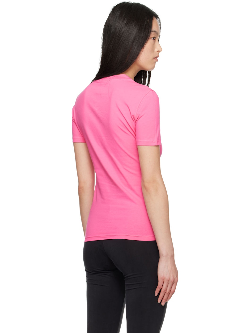 Pink Screen-Printed T-shirt - 3