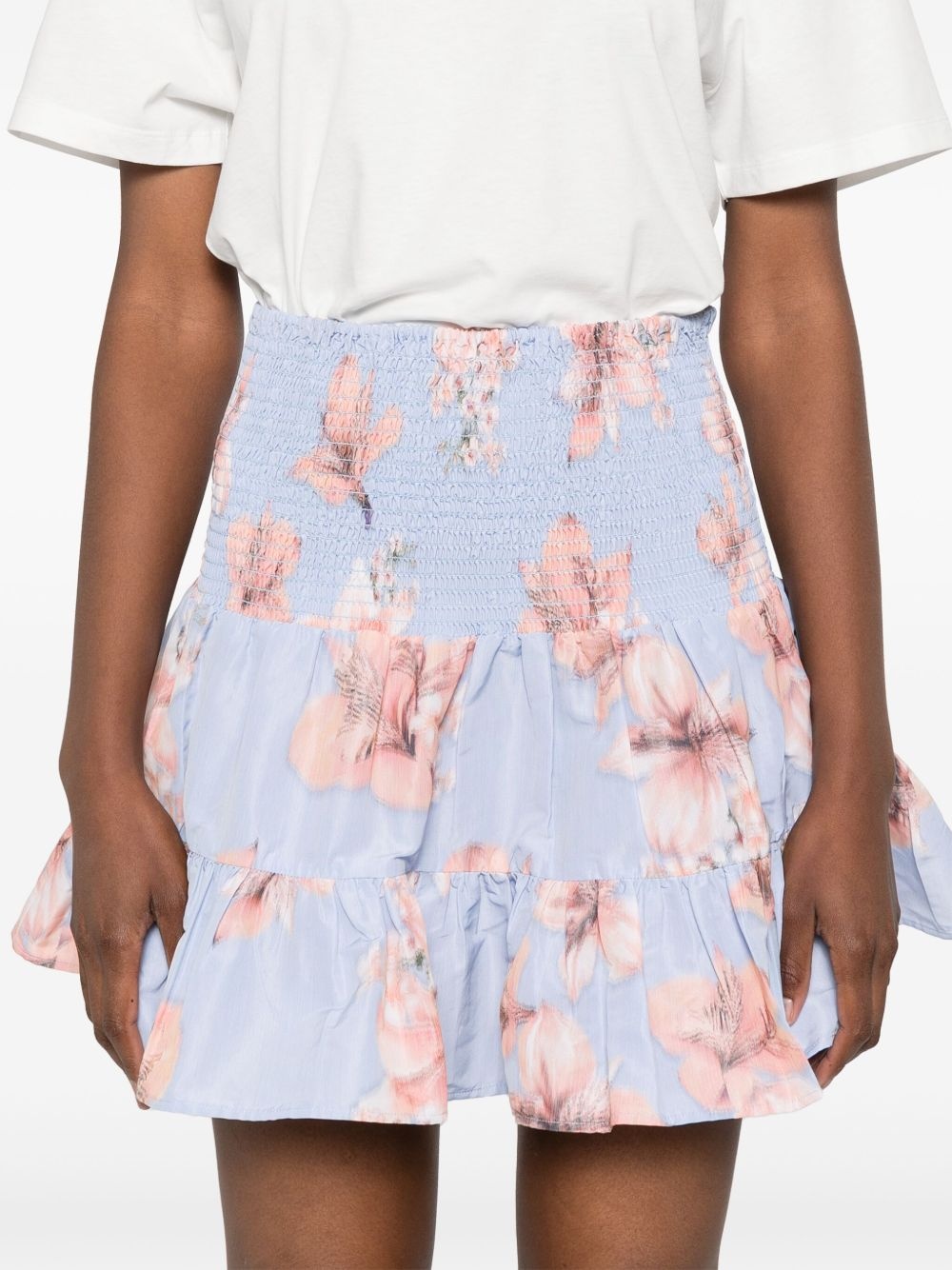 floral-print mini skirt - 5
