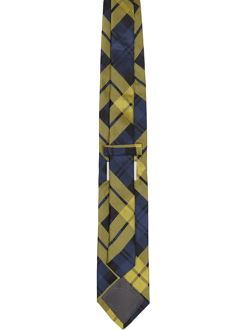 Vivienne Westwood Navy & Yellow Silk Tie outlook