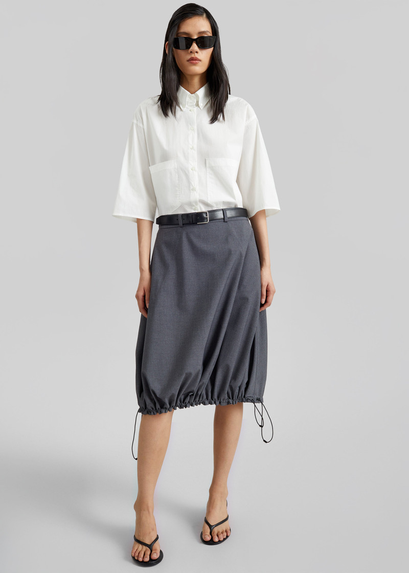 Coperni Technical Tailored Balloon Skirt - Grey 1