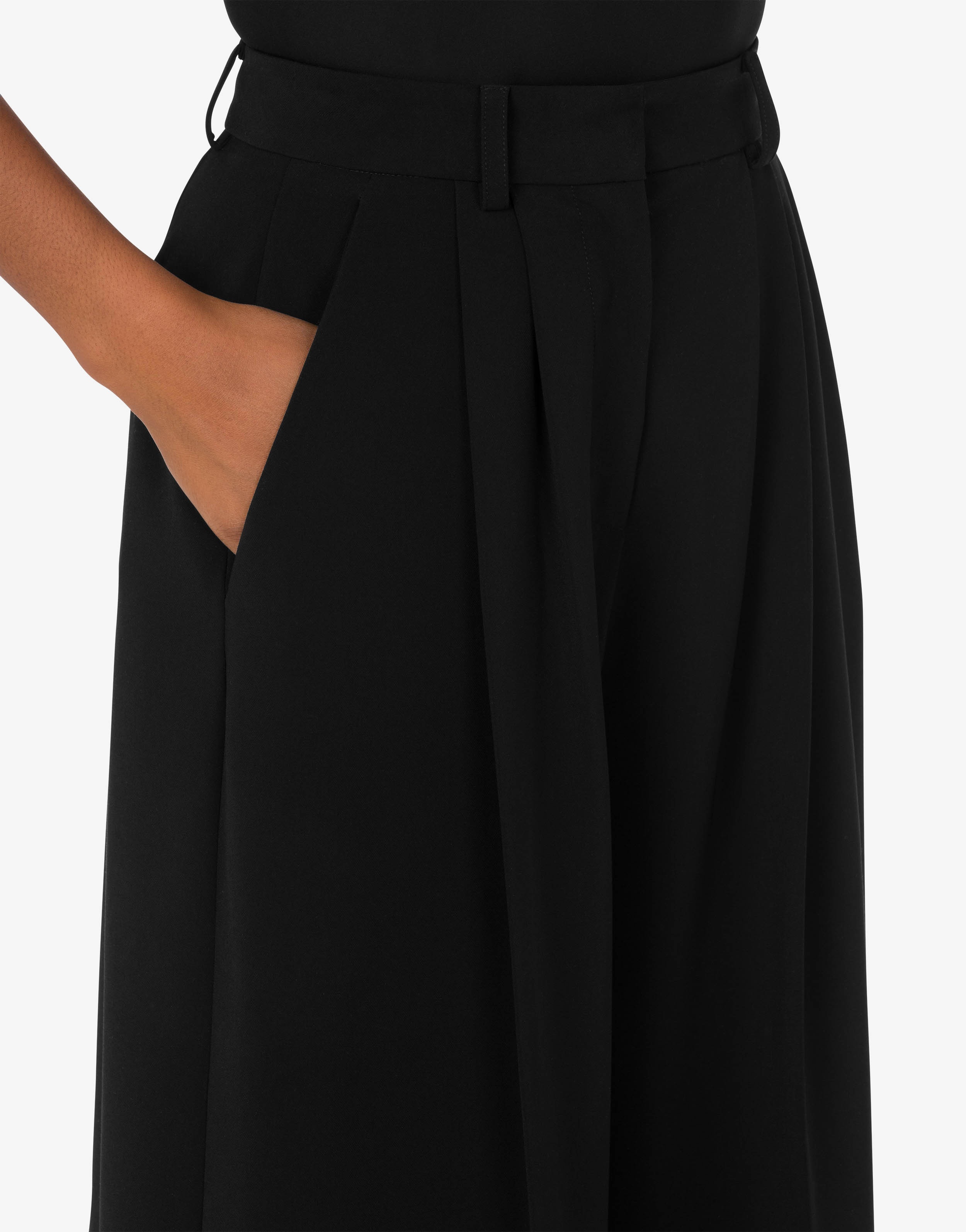 CREPE PALAZZO TROUSERS - 4