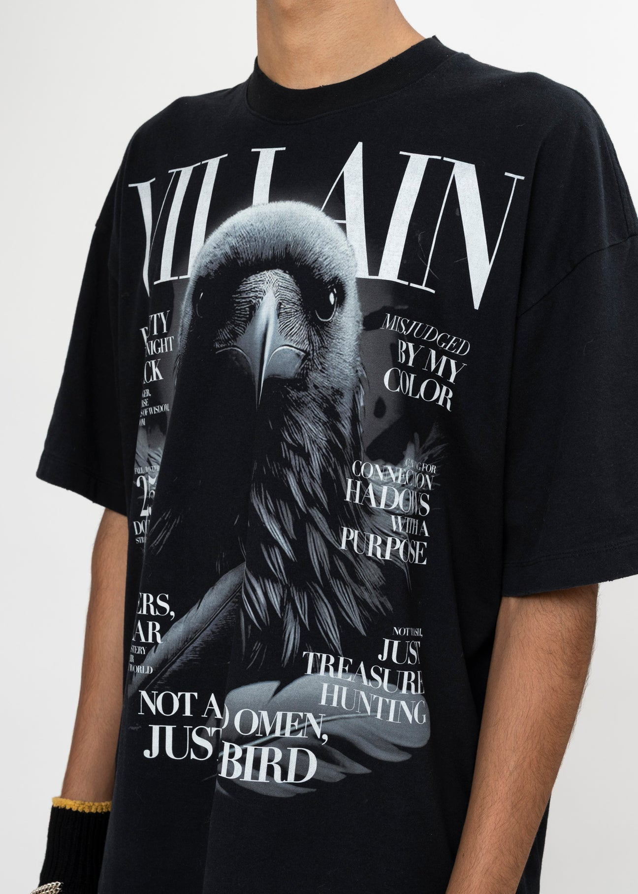 BLACK DOUBLET VILLAIN COVER PRINT T-SHIRT - 4