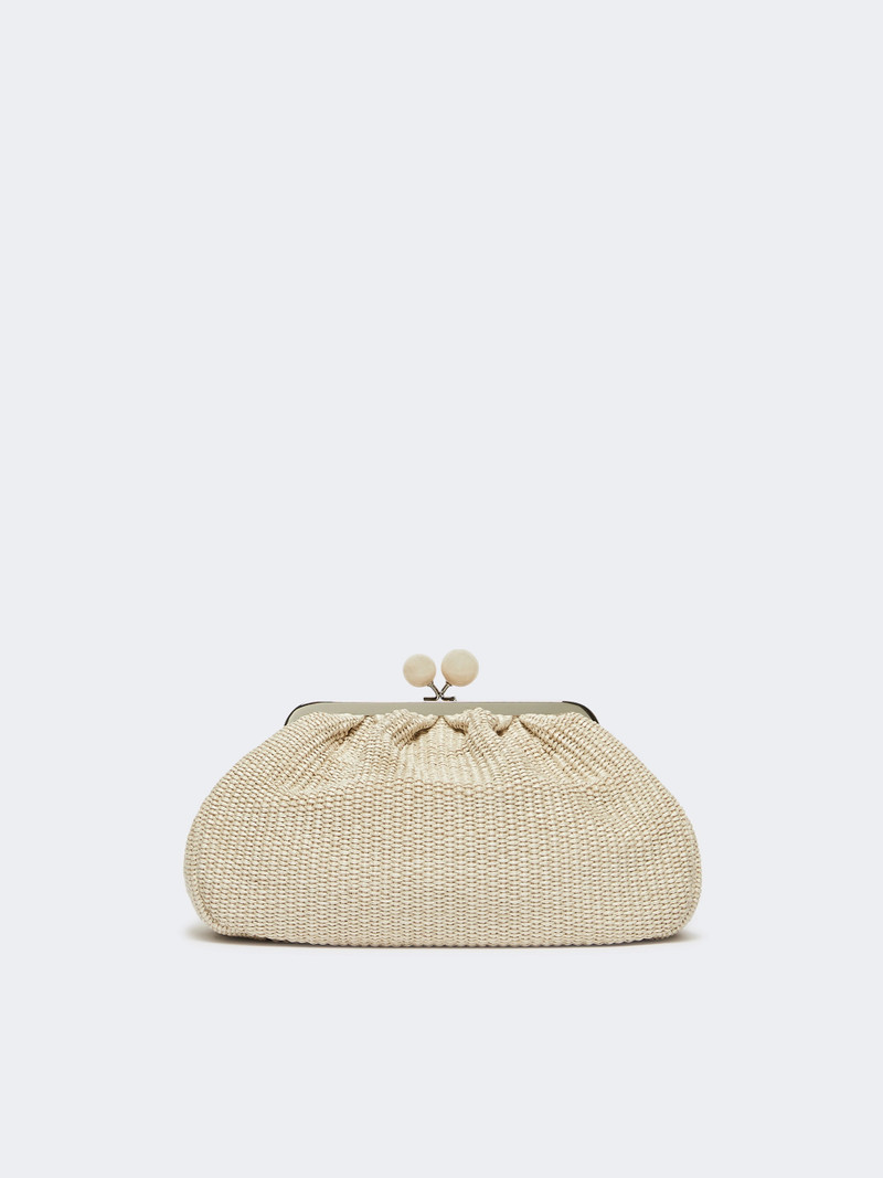 FORTUNA Medium raffia-effect Pasticcino bag - TURTLEDOVE 3