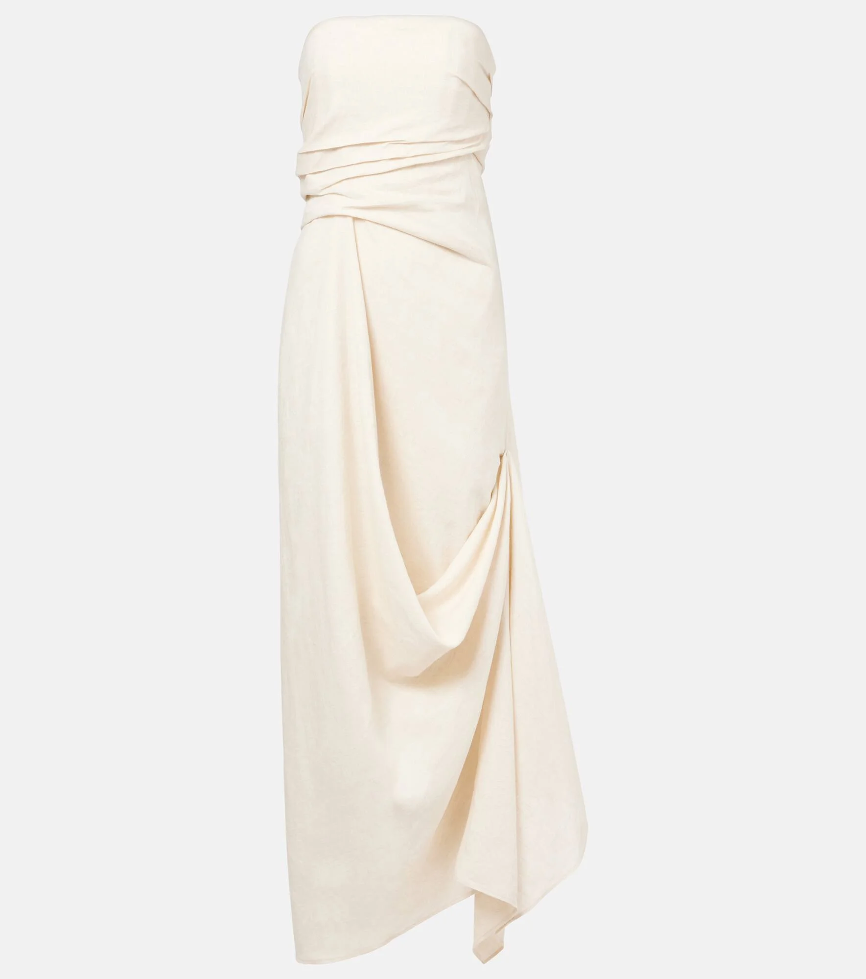 Caravaggio draped linen maxi dress - 1