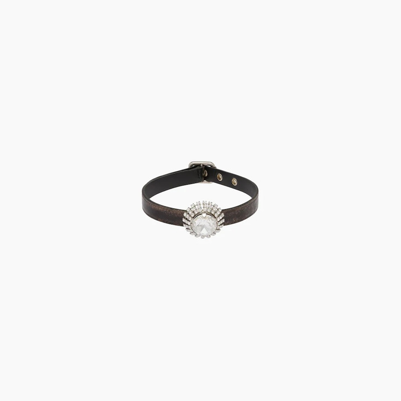Nappa leather choker with crystals 1