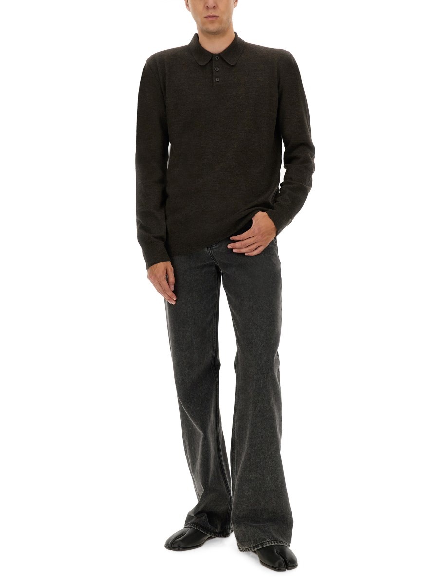 WOOL POLO SHIRT WITH PATCHES - 2