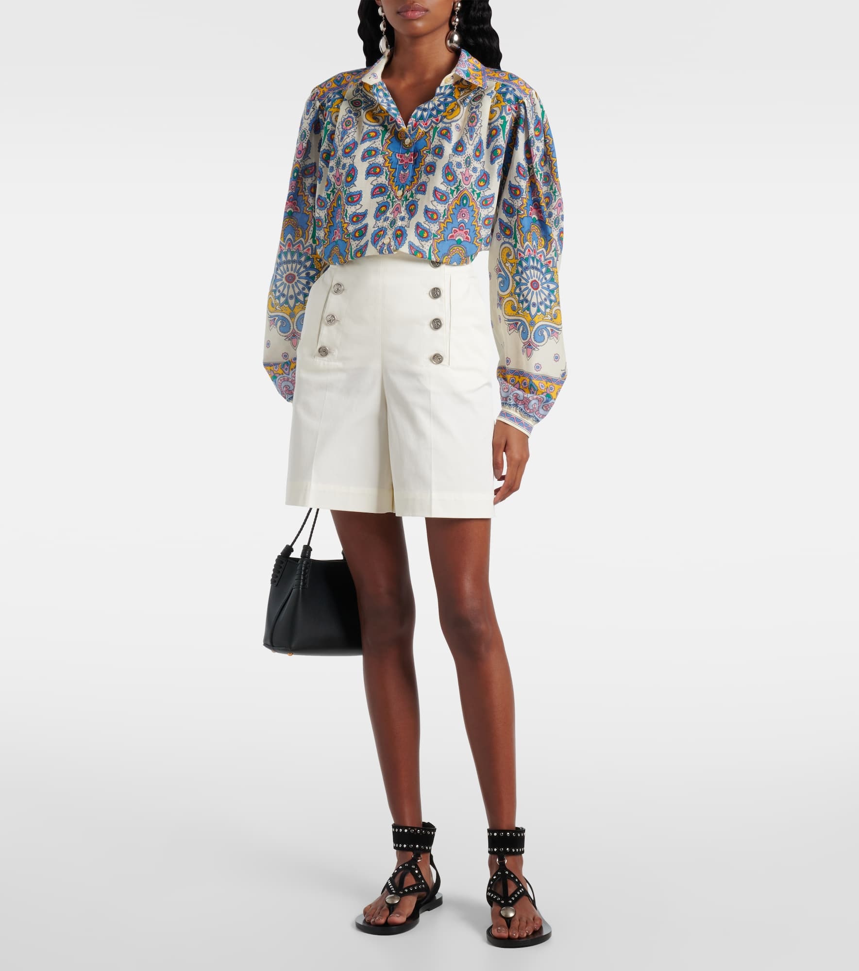 Cotton-blend shorts - 2