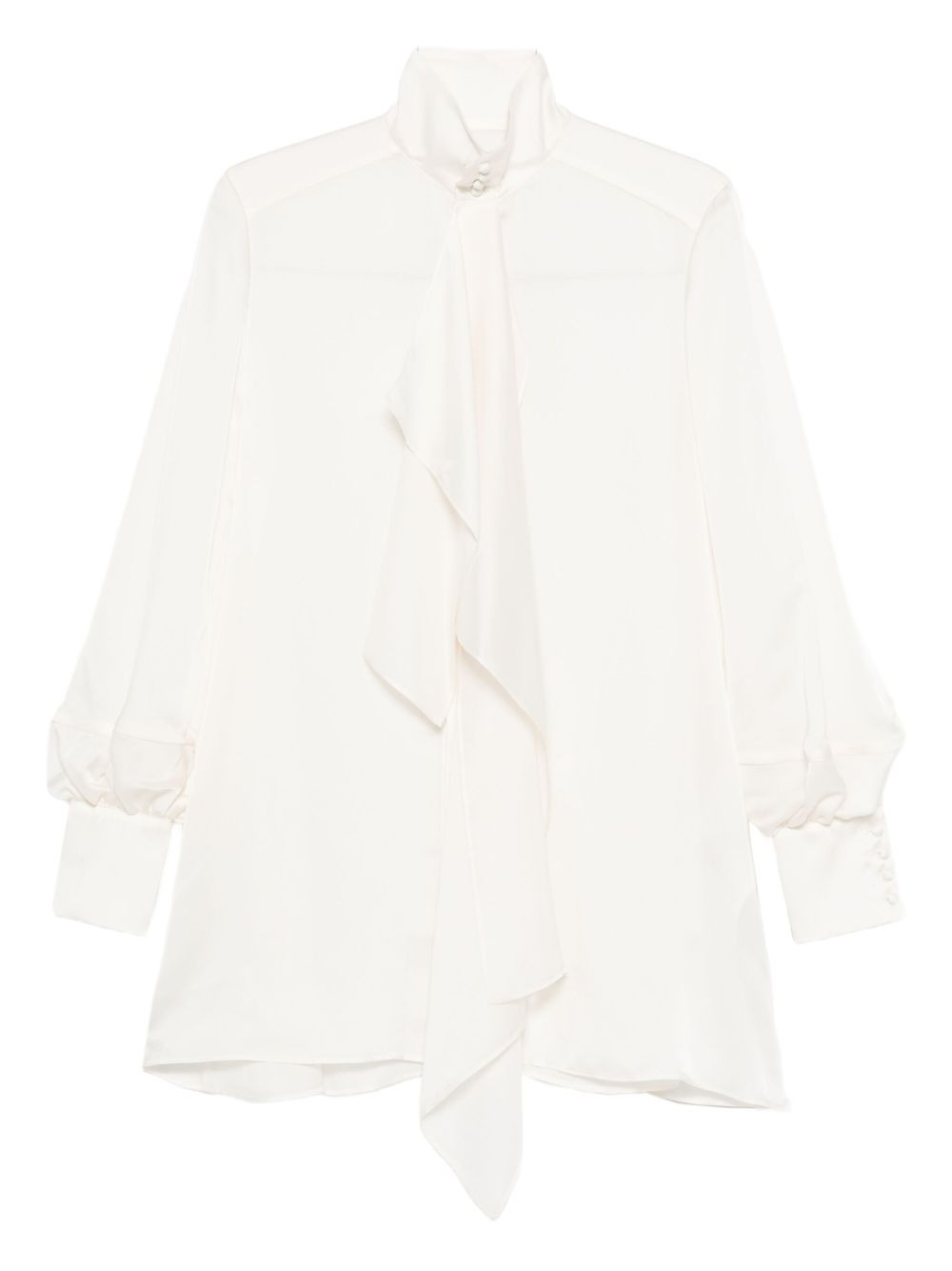 ruffled high-neck blouse - 1