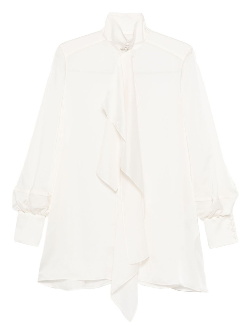 ruffled high-neck blouse 1
