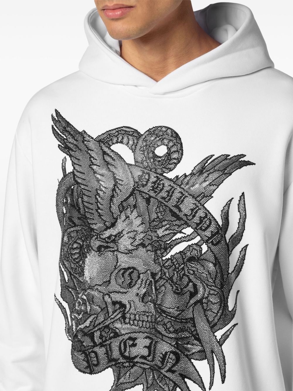 Crystal Tattoo crystal-embellished hoodie - 4