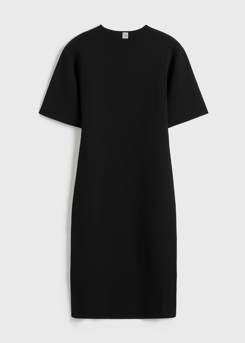 Tee knit dress black 1