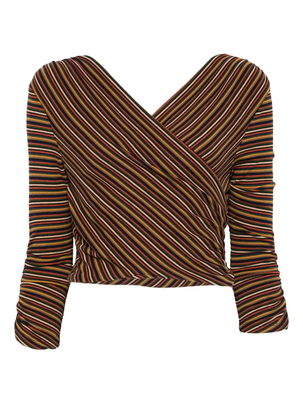 striped wrap top - 1