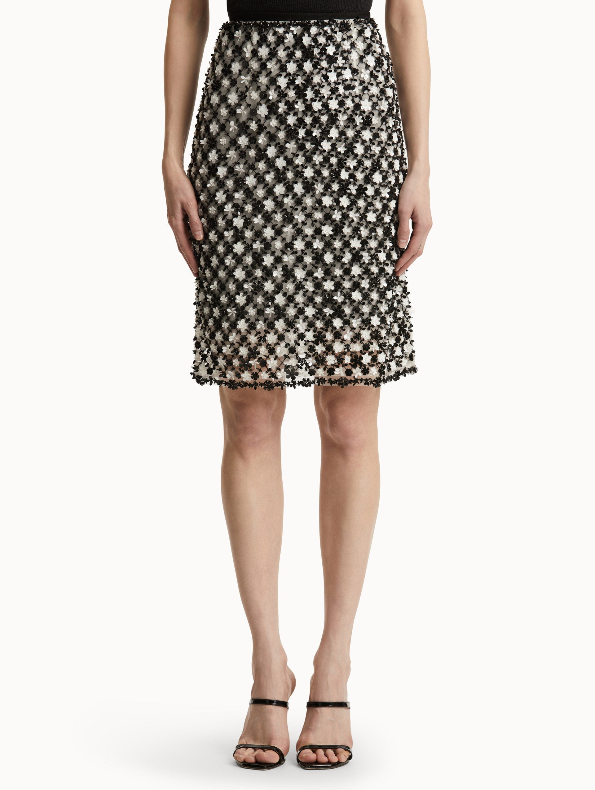 SEQUIN FLORET EMBROIDERED SKIRT - 4