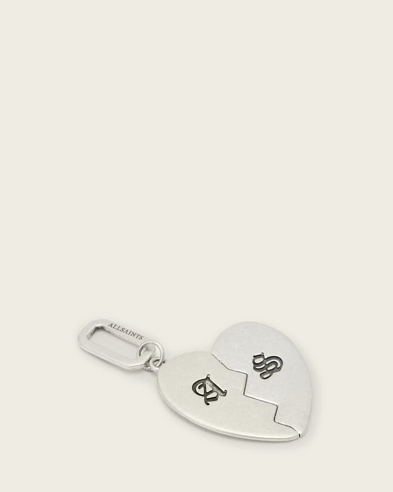 LARGE HEART STERLING SILVER PENDANT CHARM 1
