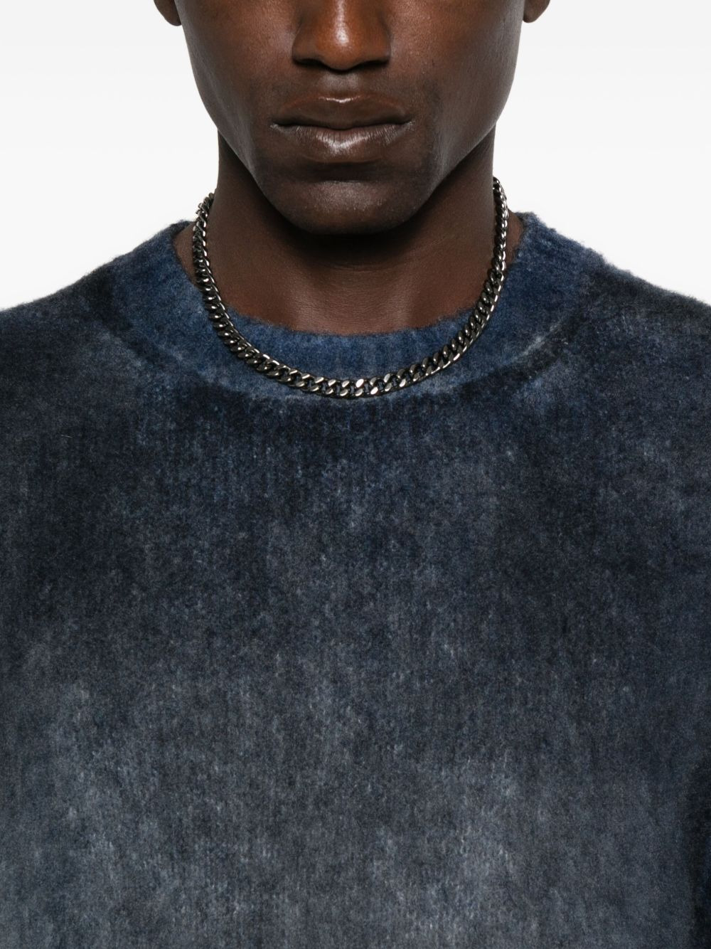 brushed crew-neck sweater - 5