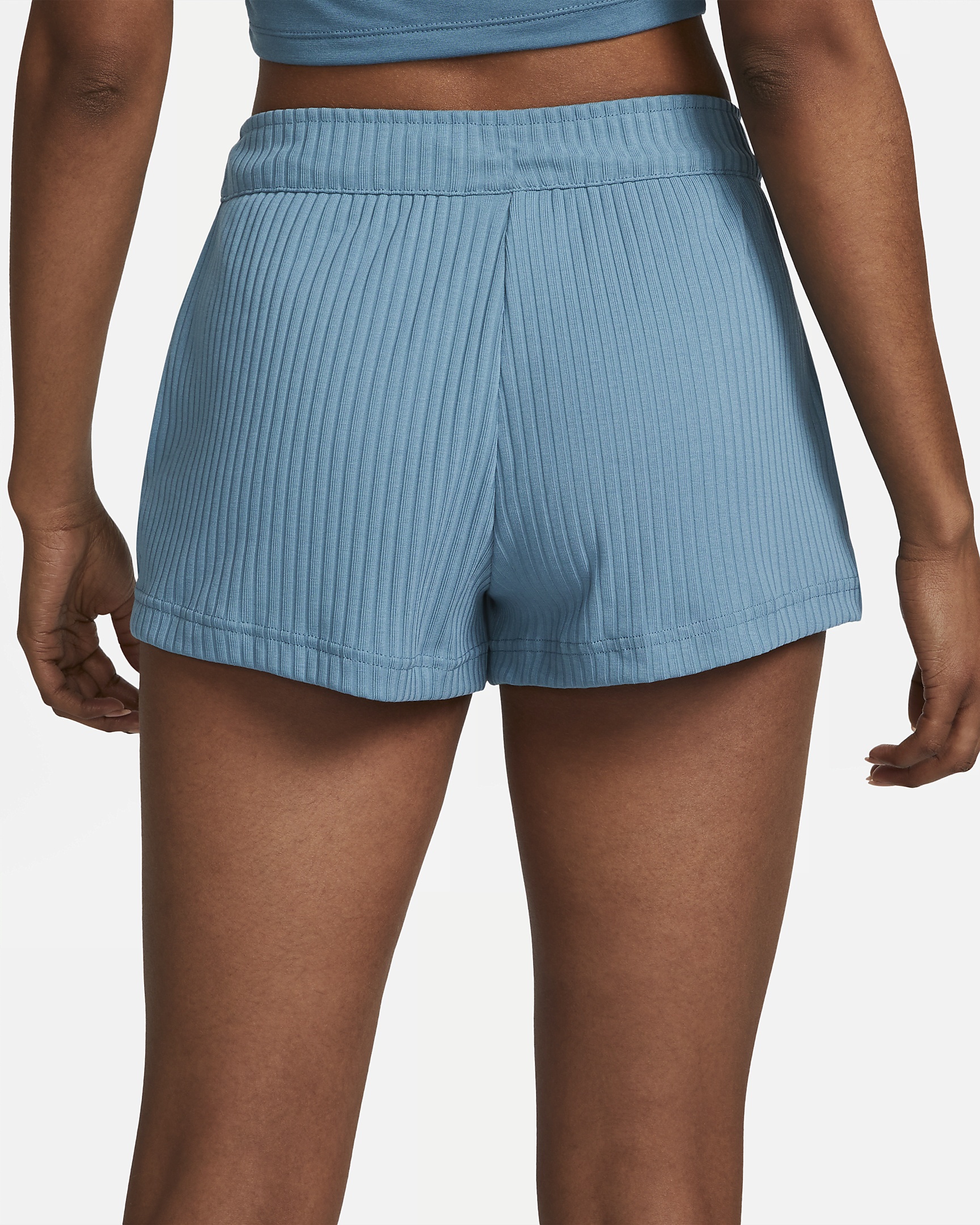 Women's Nike Sportswear High-Waisted Ribbed Jersey Shorts - 3