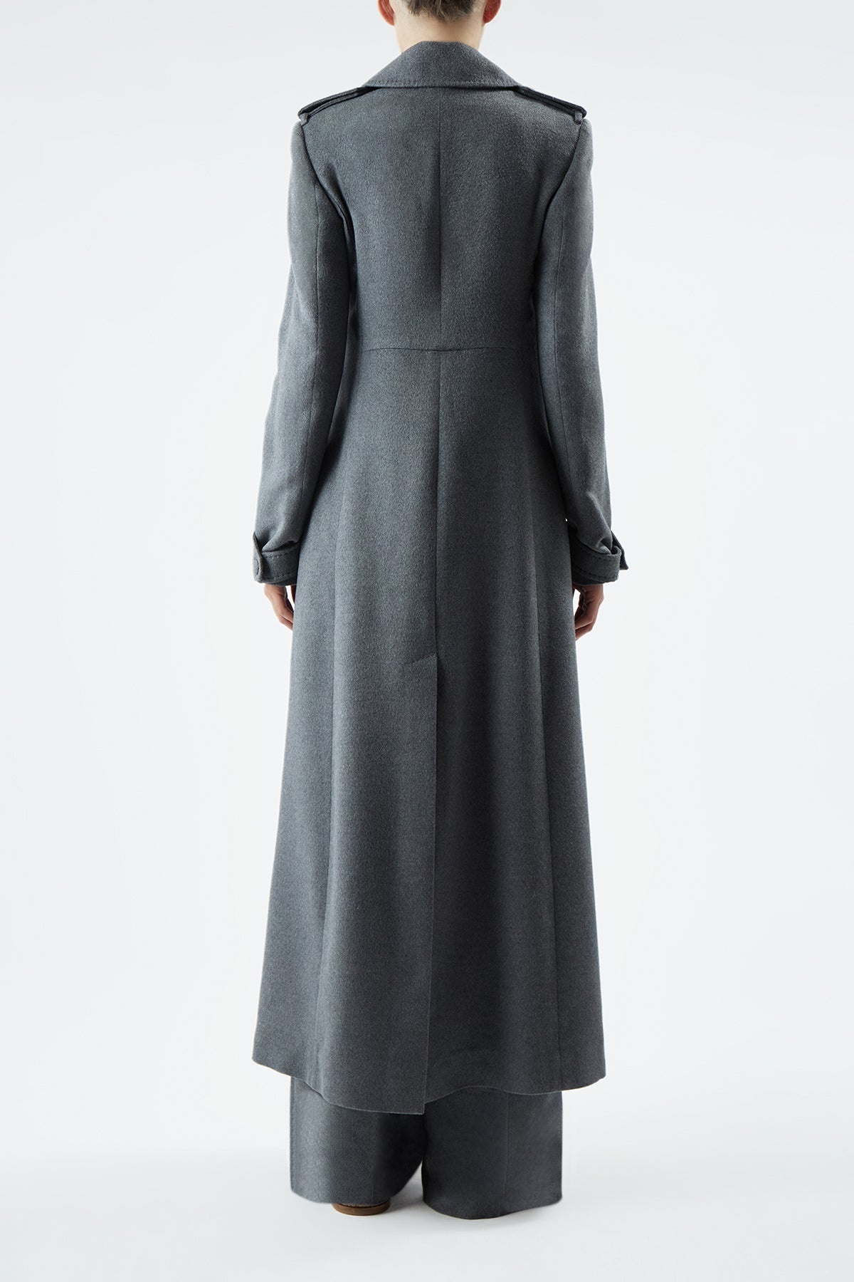 Houstt Trench Coat in Double-face Winter Silk - 4