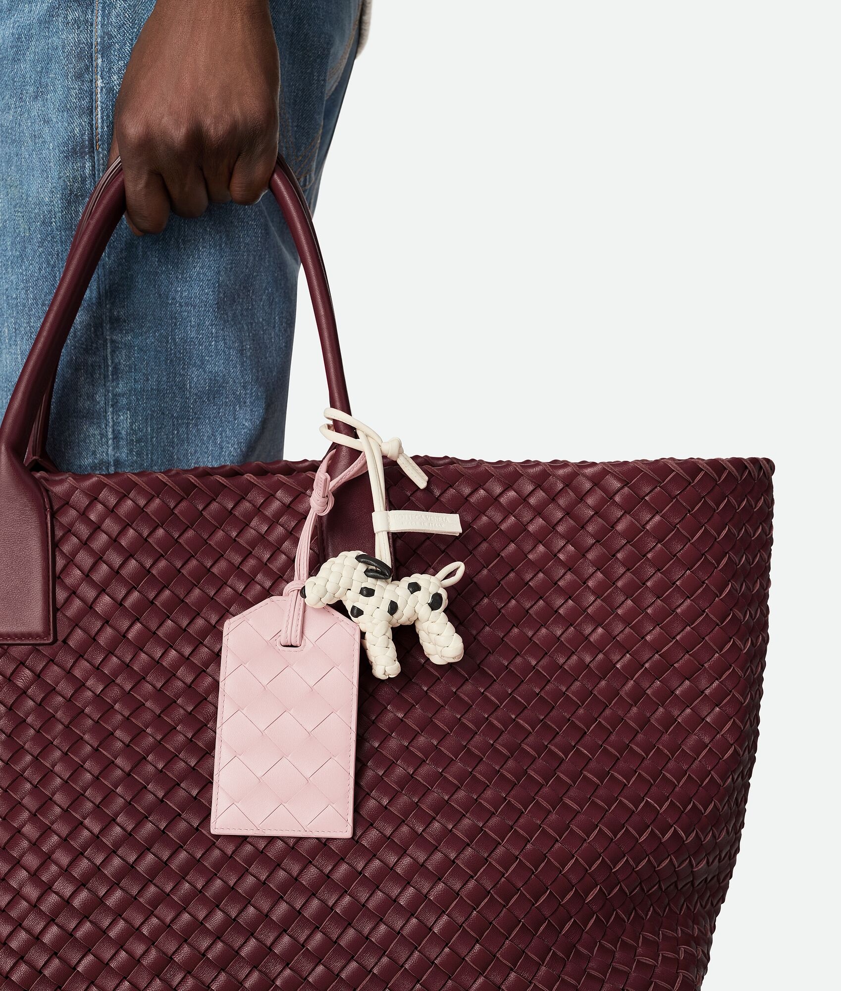 Intrecciato Tag Holder On Strap - 2