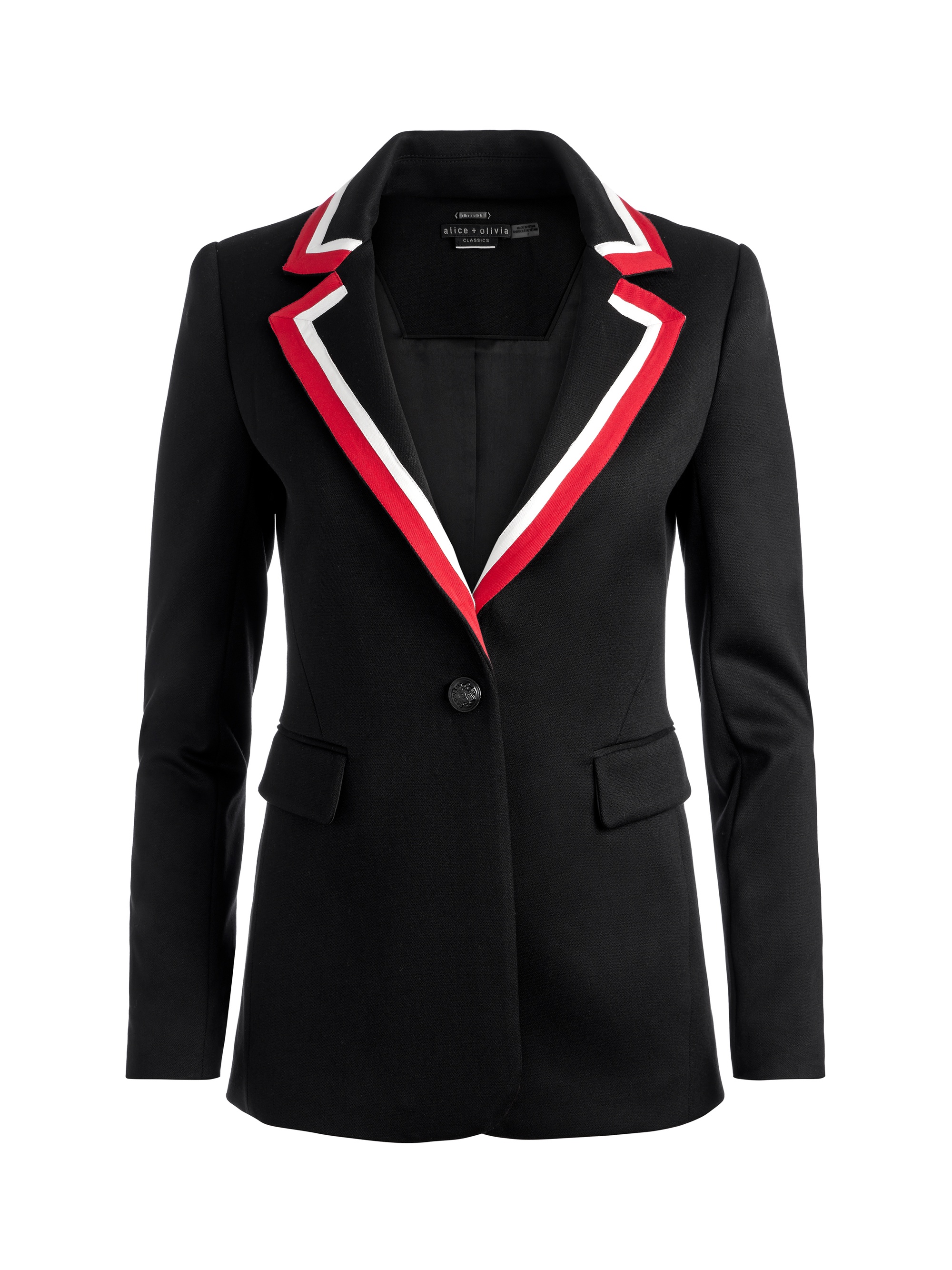 MACEY BLAZER WITH CONTRAST STRIPE - 1