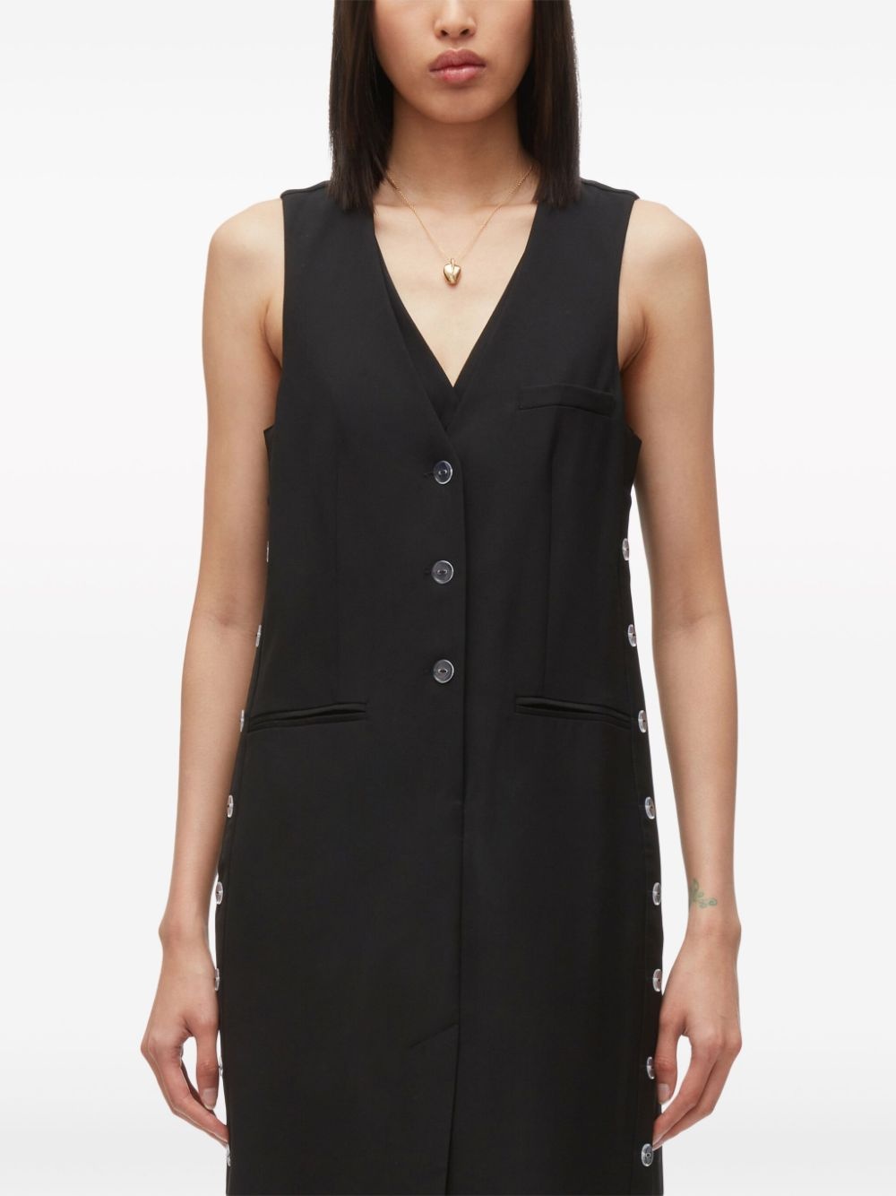 tailored vest midi dress - 6