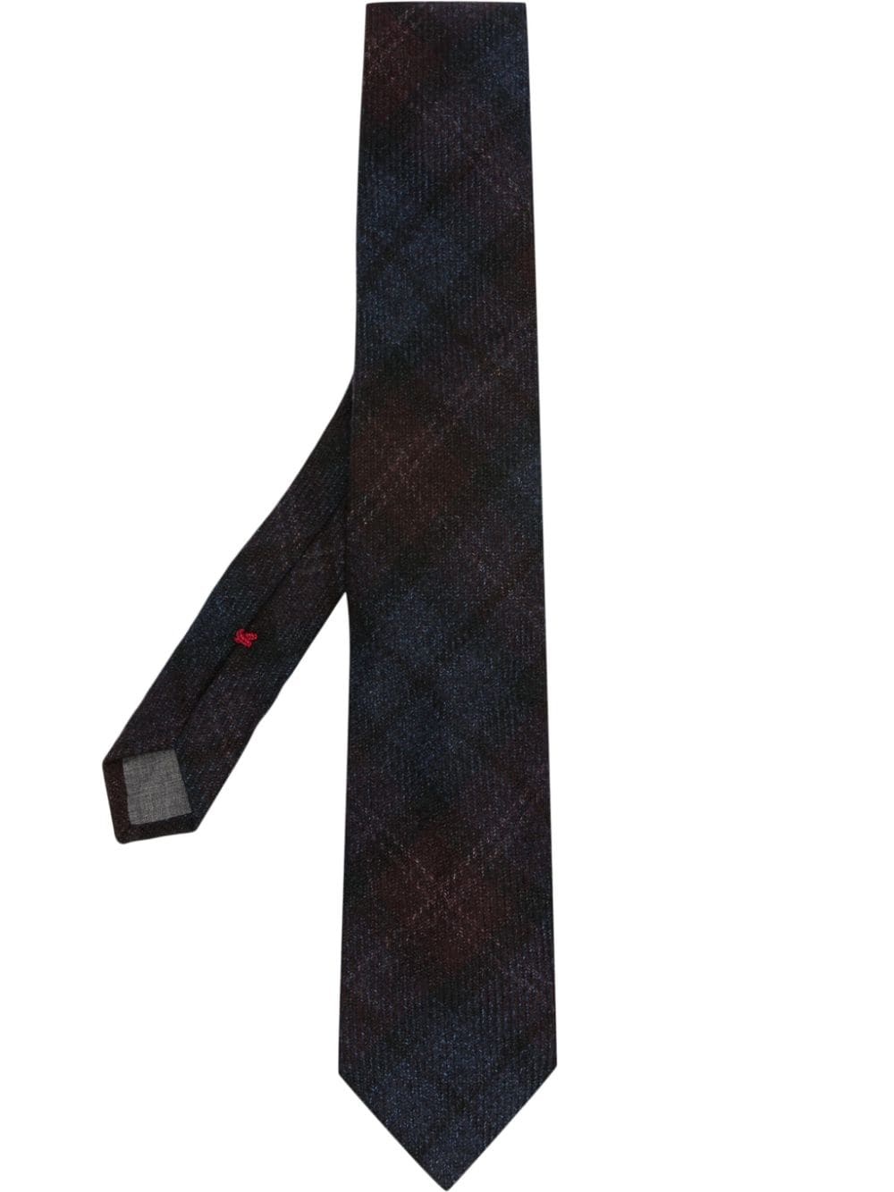 checked wool tie - 1