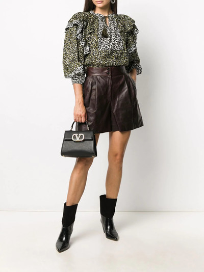 Dolce & Gabbana pleated leather shorts outlook