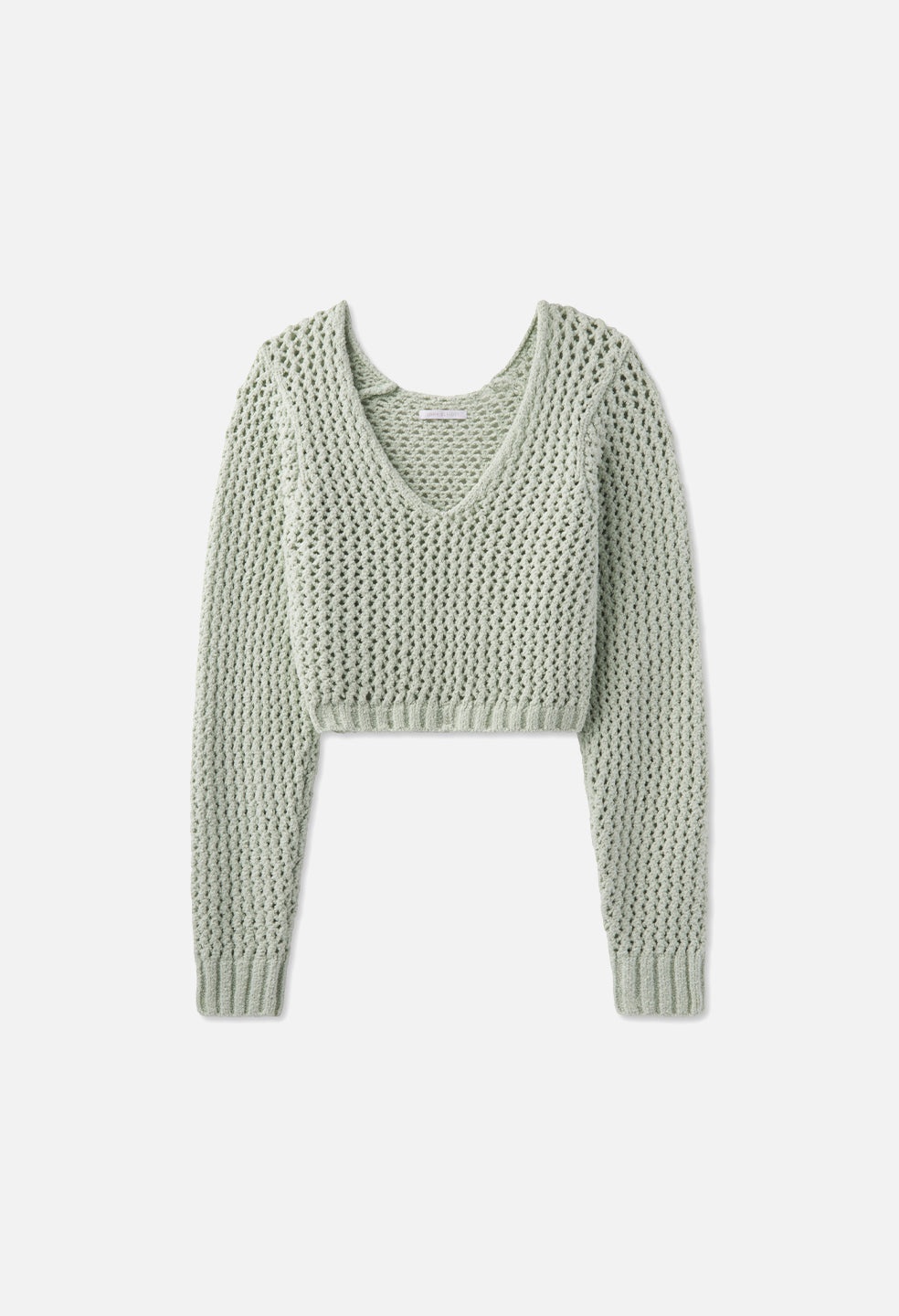 FOAM BOUCLE CROPPED SWEATER - 1