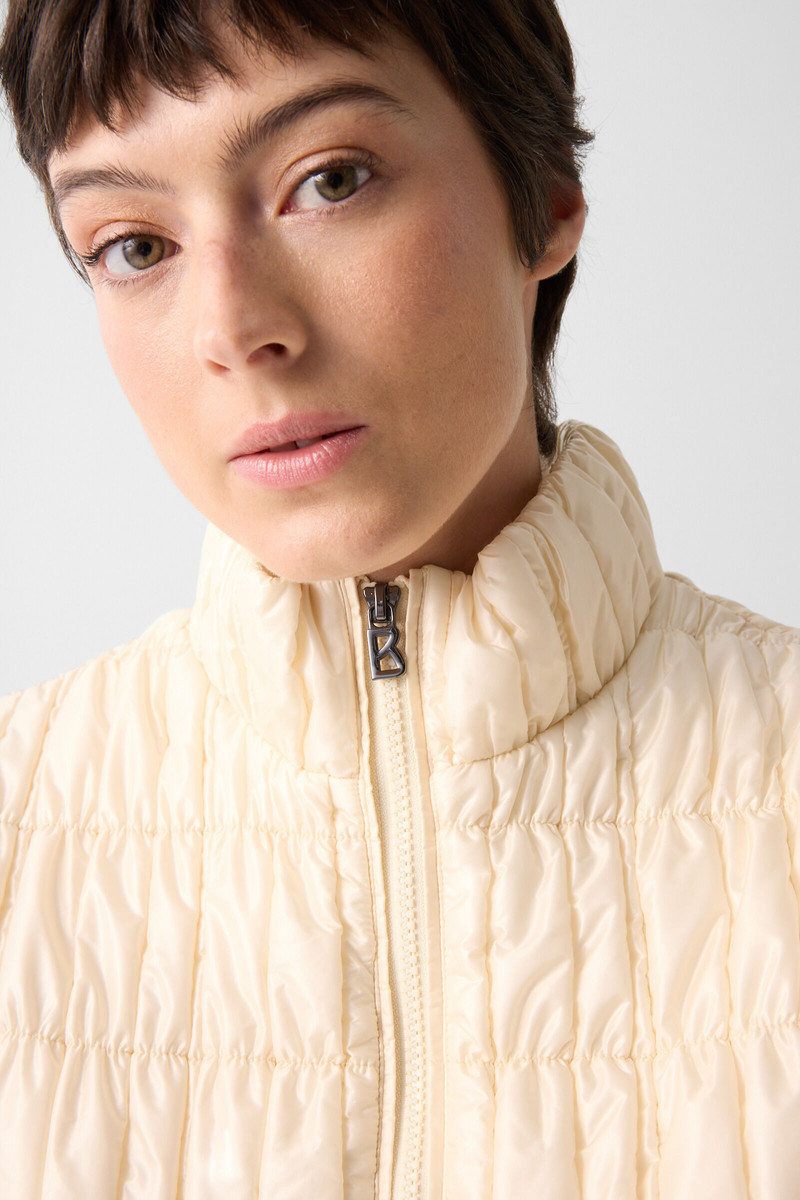 Sally quilted vest in Cream 5