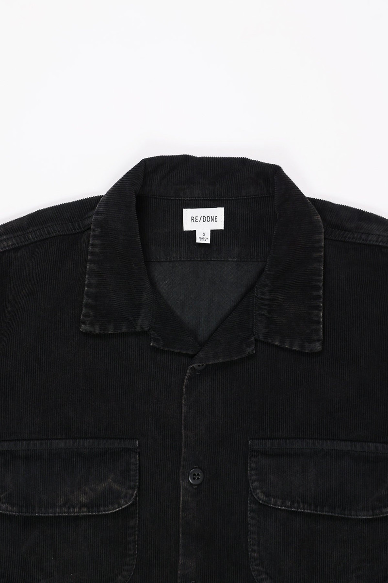 RE/DONE 50s Corduroy Straight Bottom Shirt - Charcoal and Ash outlook