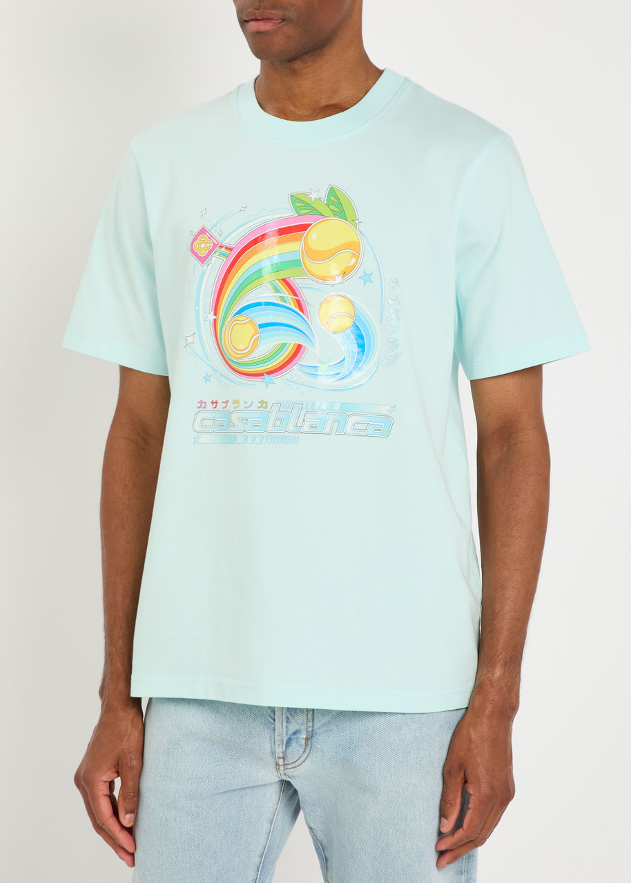 Casablanca Manga Tennis Ball Printed Cotton T-shirt - 2