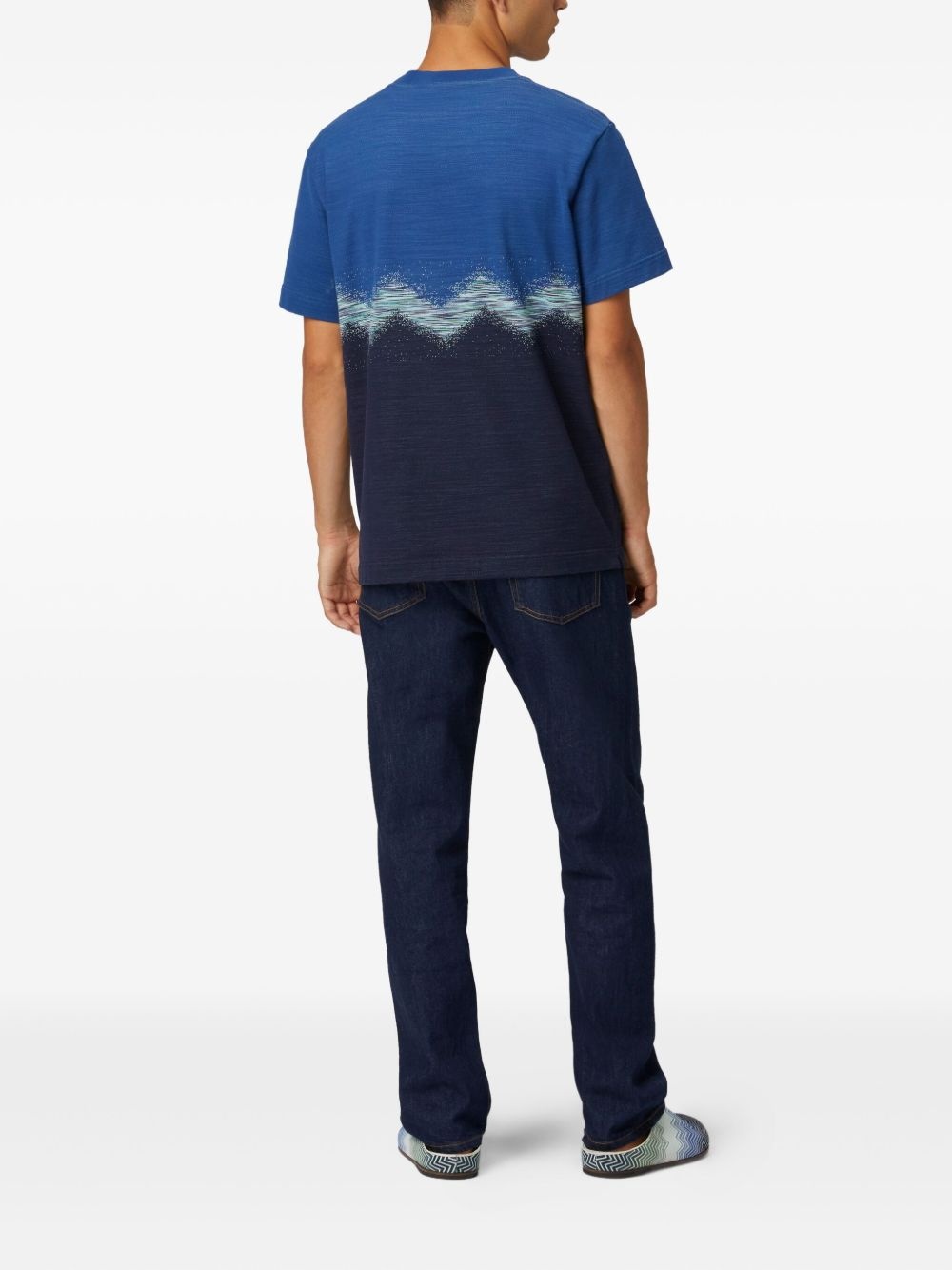 zigzag-print T-shirt - 3