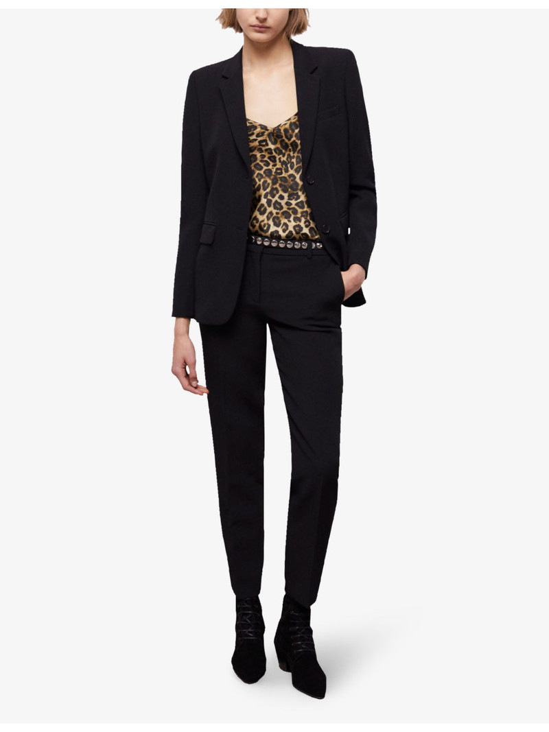 The Kooples Notched-lapel stretch-woven blazer outlook