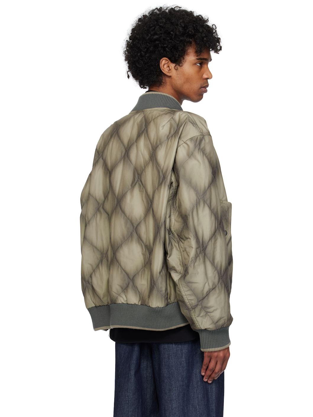 Gray Duck Canvas Bomber Jacket - 3