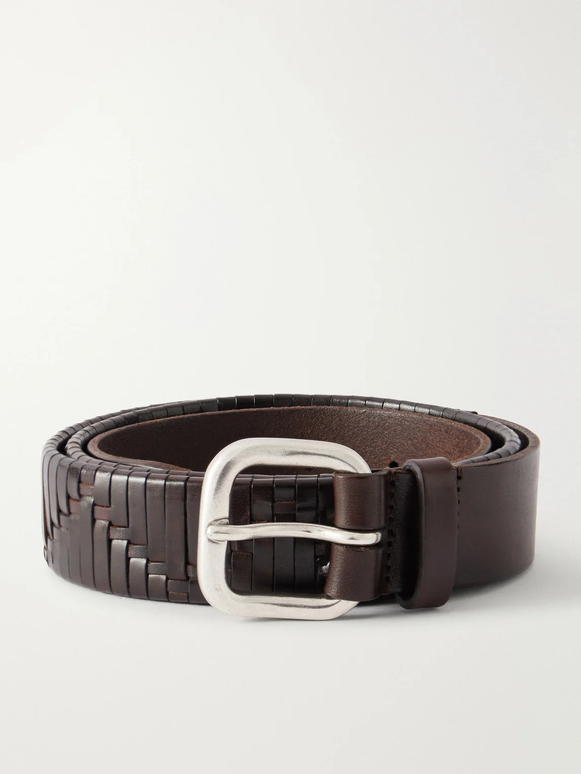 3cm Woven Leather Belt - 1