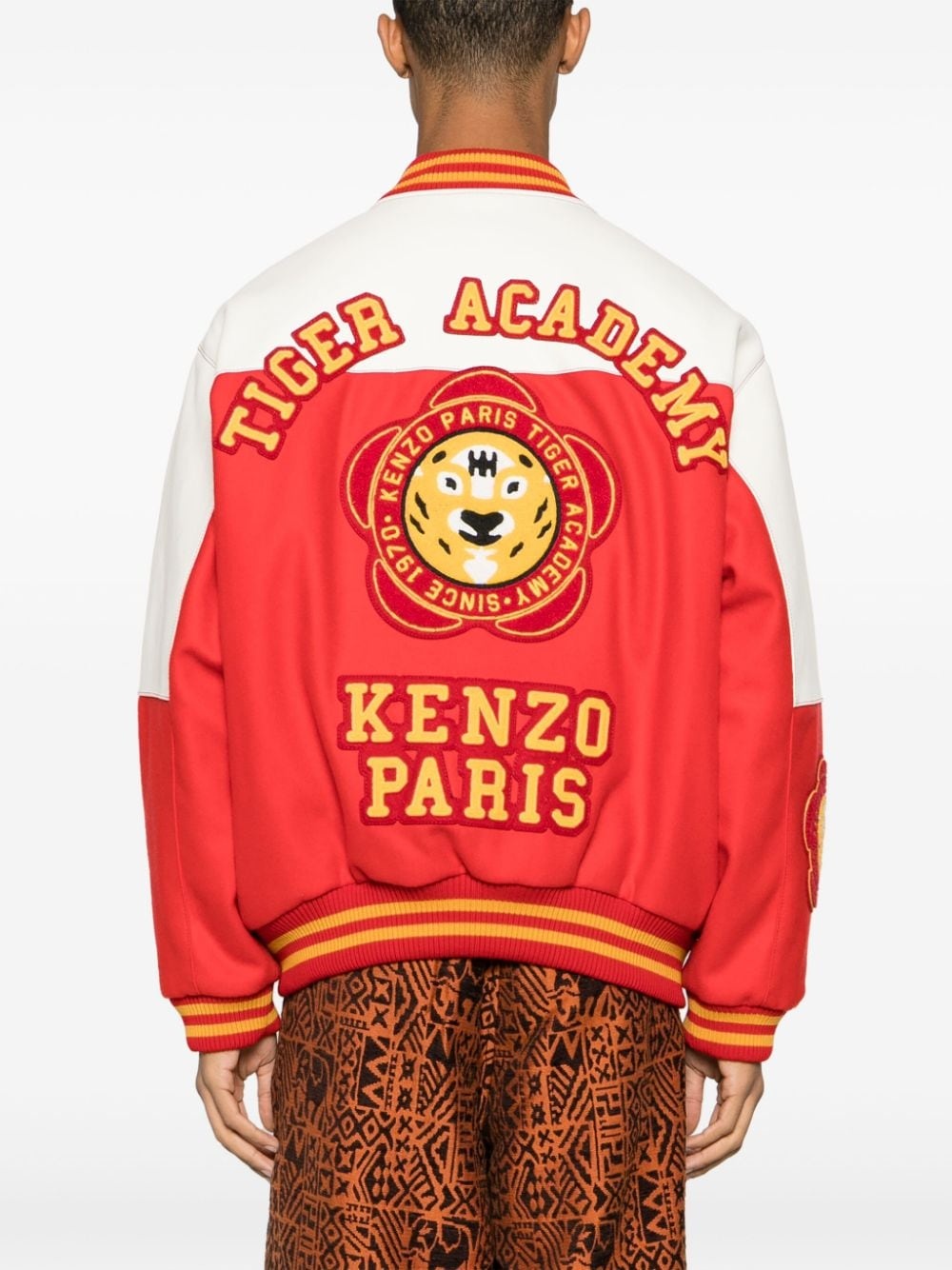 Tiger Academy logo-patch bomber jacket - 4