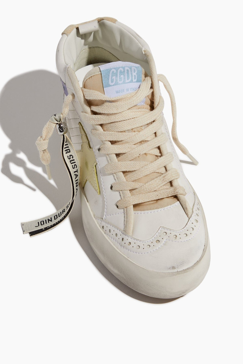 Mid Star Sneaker in White/Beige/Light Yellow/Light Purple 3