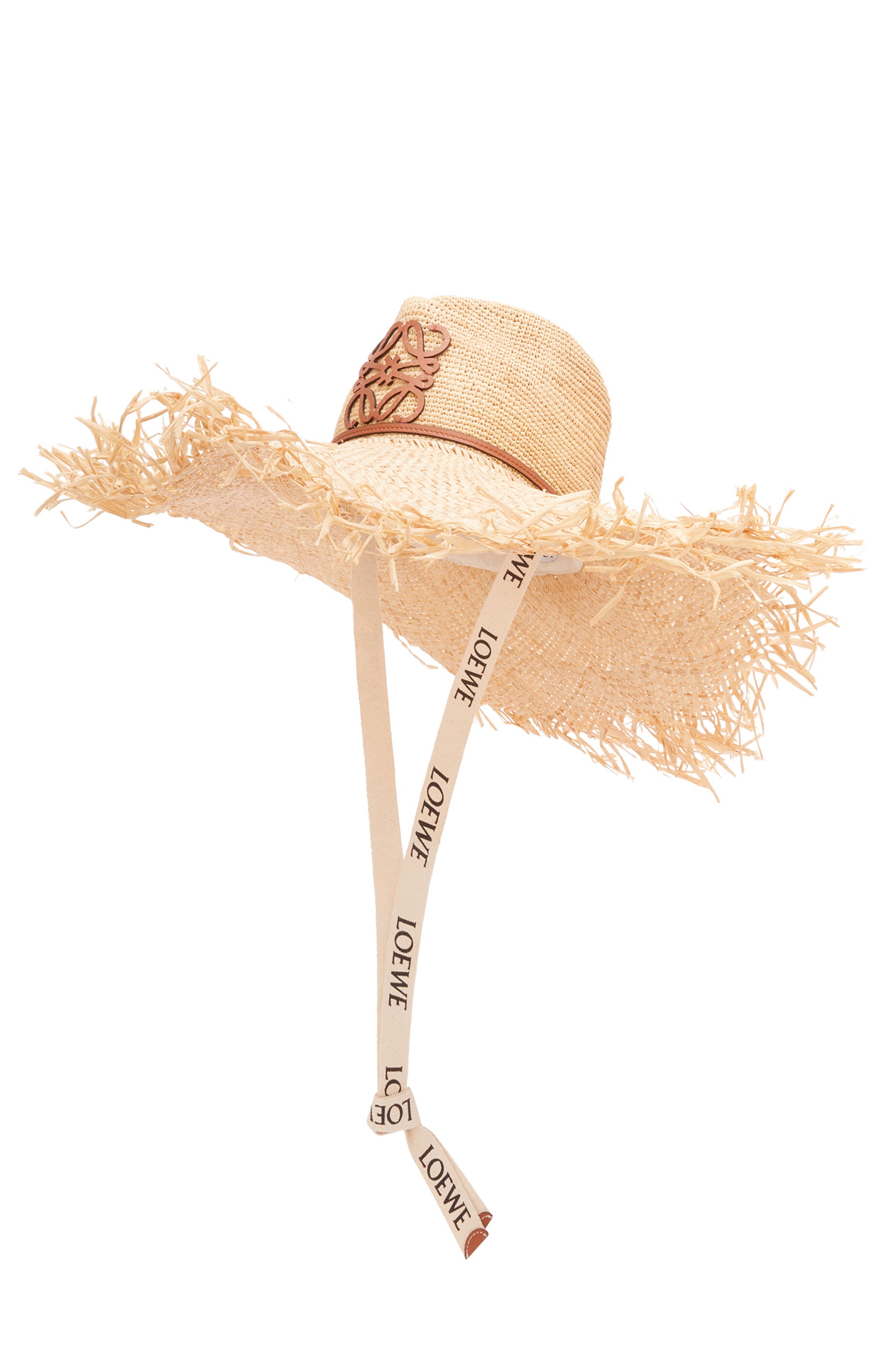 Fringes cowboy hat in raffia and calfskin - 1